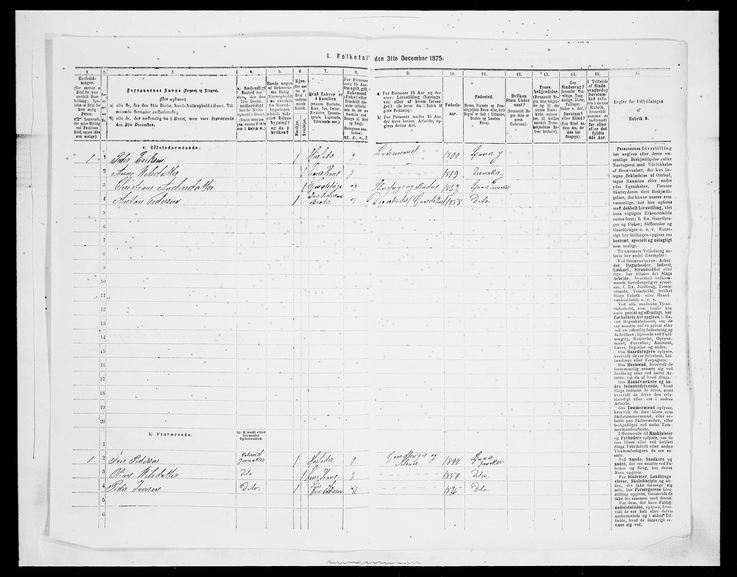 SAH, 1875 census for 0532P Jevnaker, 1875, p. 164