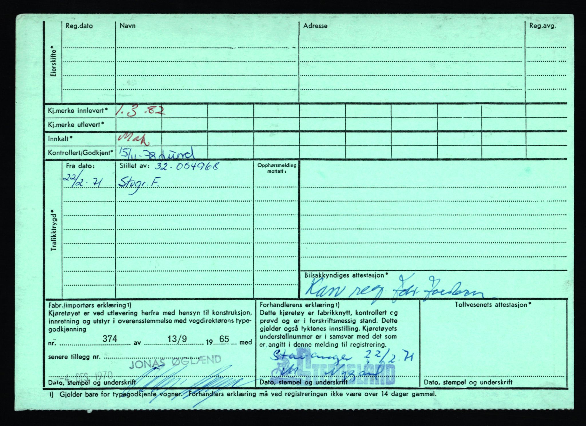 Stavanger trafikkstasjon, AV/SAST-A-101942/0/F/L0045: L-27000 - L-27799, 1930-1971, p. 328