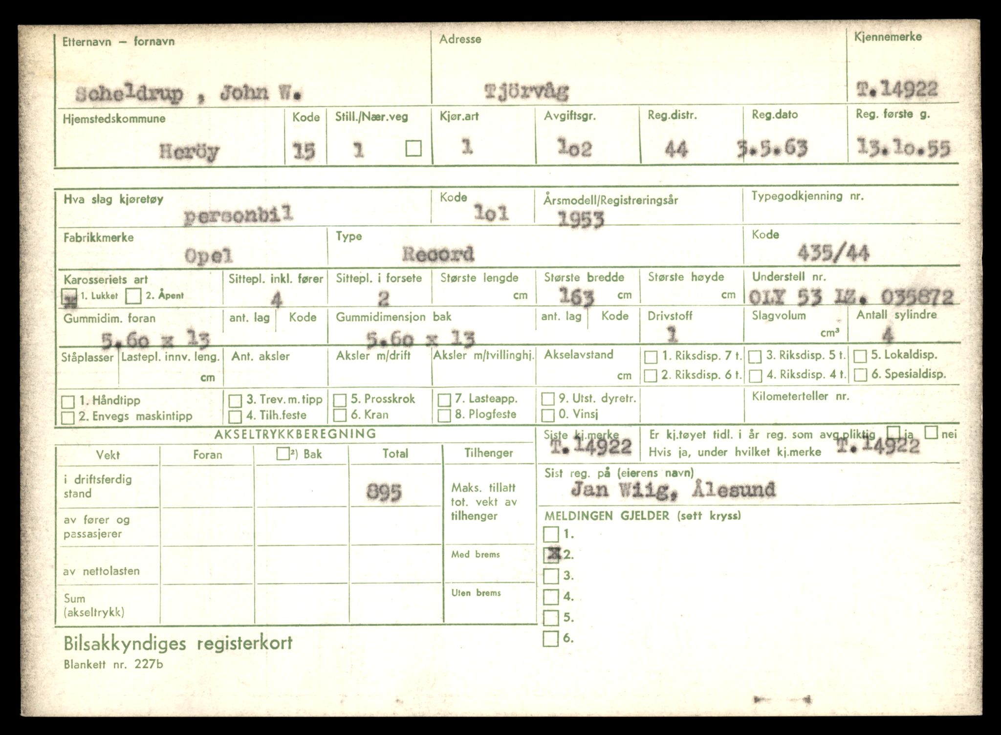 Møre og Romsdal vegkontor - Ålesund trafikkstasjon, AV/SAT-A-4099/F/Fe/L0049: Registreringskort for kjøretøy T 14864 - T 18613, 1927-1998, p. 1361
