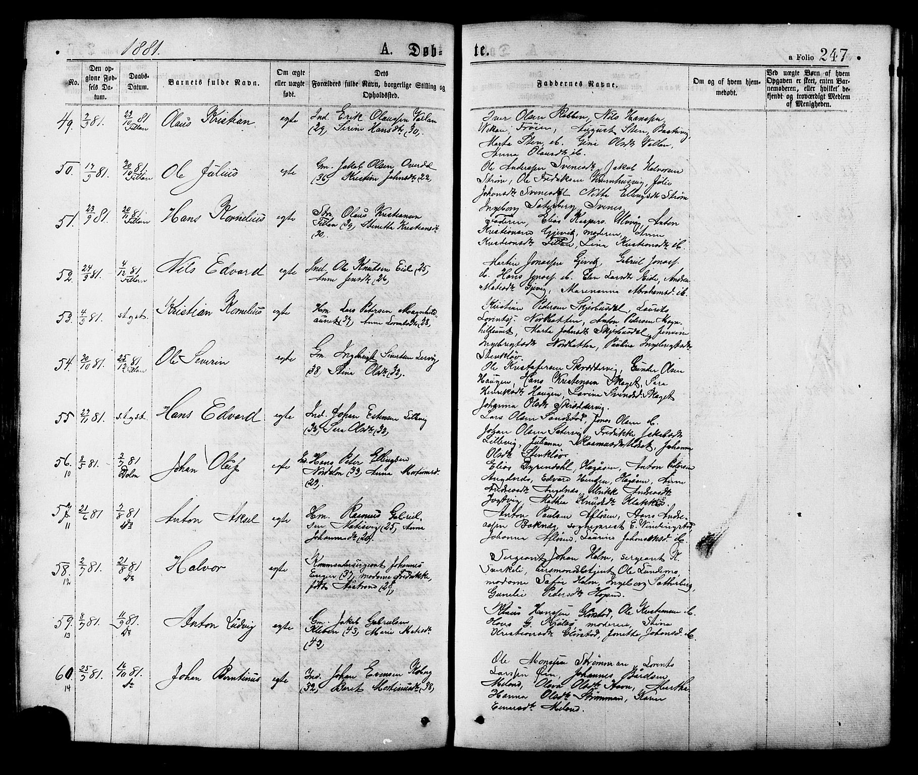 Ministerialprotokoller, klokkerbøker og fødselsregistre - Sør-Trøndelag, AV/SAT-A-1456/634/L0532: Parish register (official) no. 634A08, 1871-1881, p. 247