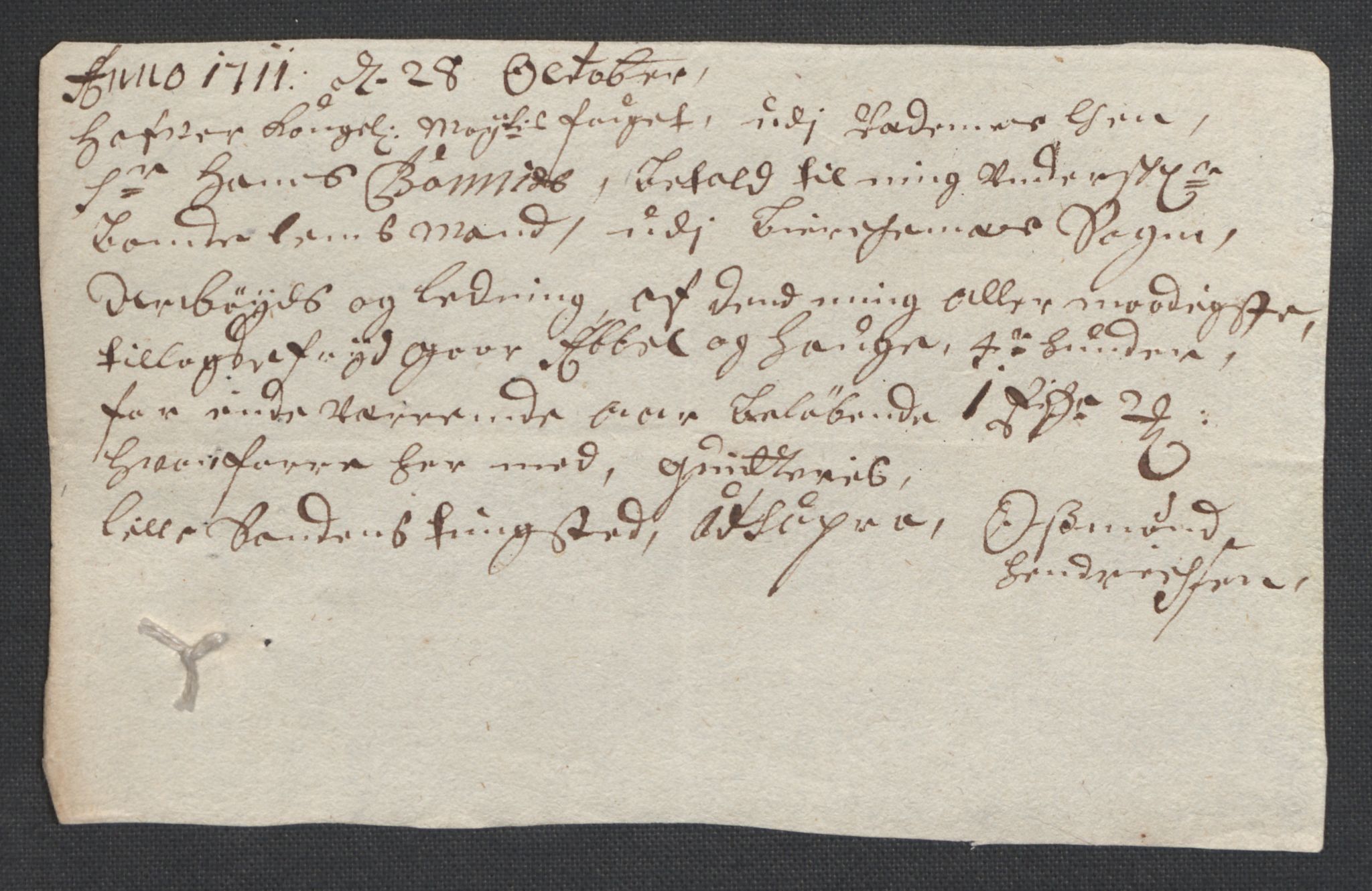 Rentekammeret inntil 1814, Reviderte regnskaper, Fogderegnskap, AV/RA-EA-4092/R39/L2319: Fogderegnskap Nedenes, 1710-1711, p. 306