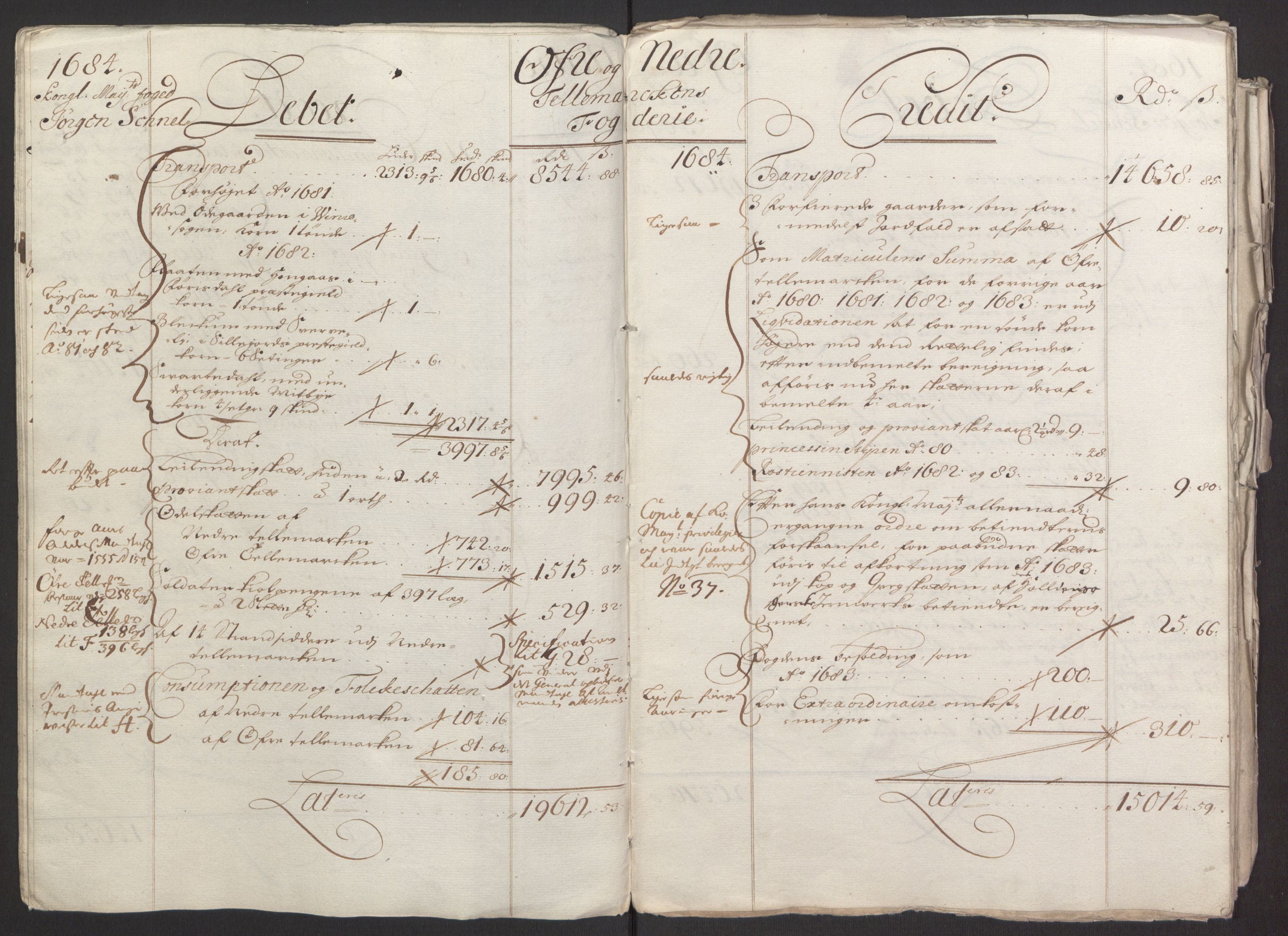 Rentekammeret inntil 1814, Reviderte regnskaper, Fogderegnskap, RA/EA-4092/R35/L2075: Fogderegnskap Øvre og Nedre Telemark, 1680-1684, p. 18