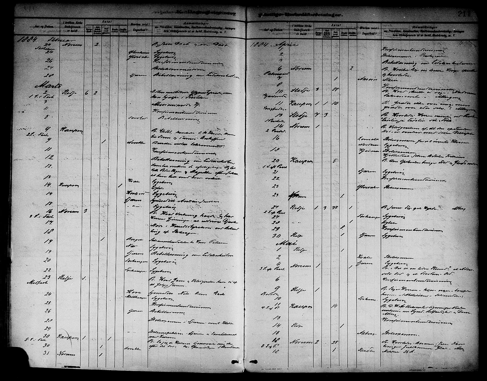 Sogndal sokneprestembete, AV/SAB-A-81301/H/Haa/Haab/L0001: Parish register (official) no. B 1, 1878-1899, p. 211