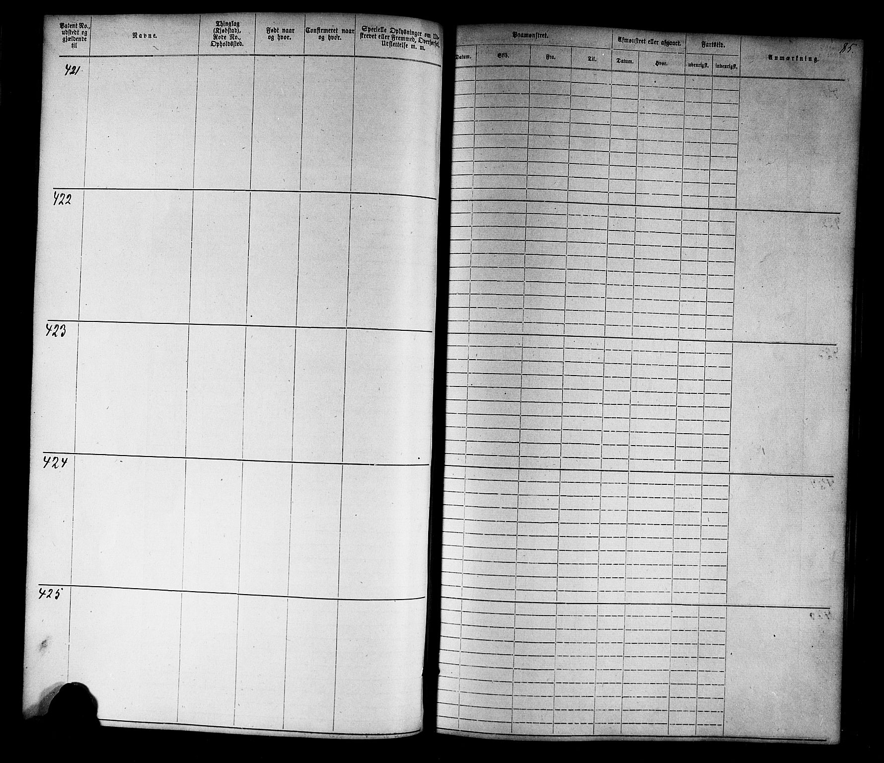 Tvedestrand mønstringskrets, SAK/2031-0011/F/Fa/L0003: Annotasjonsrulle nr 1-1905 med register, U-25, 1866-1886, p. 107