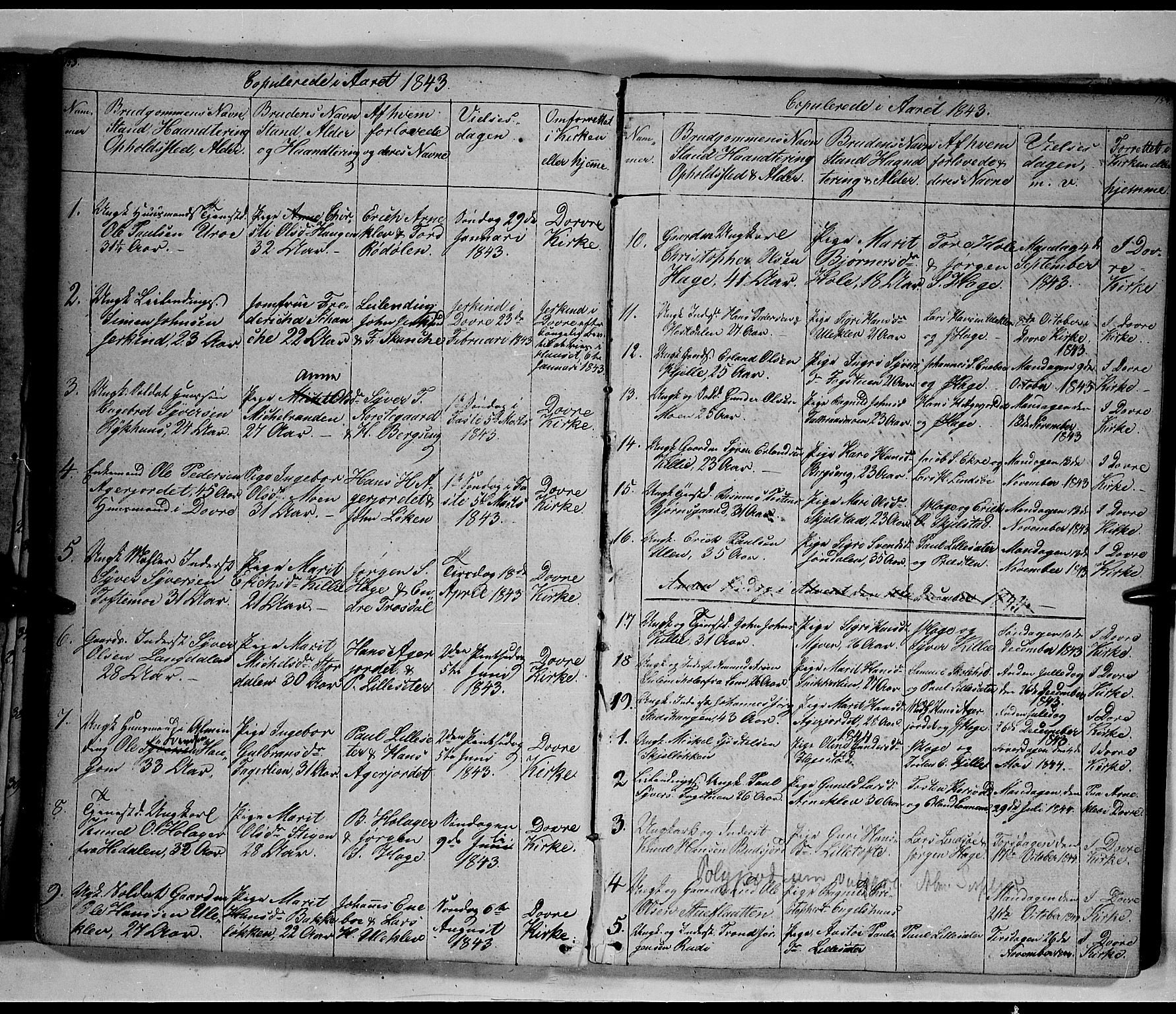 Lesja prestekontor, SAH/PREST-068/H/Ha/Hab/L0003: Parish register (copy) no. 3, 1842-1862, p. 153-154