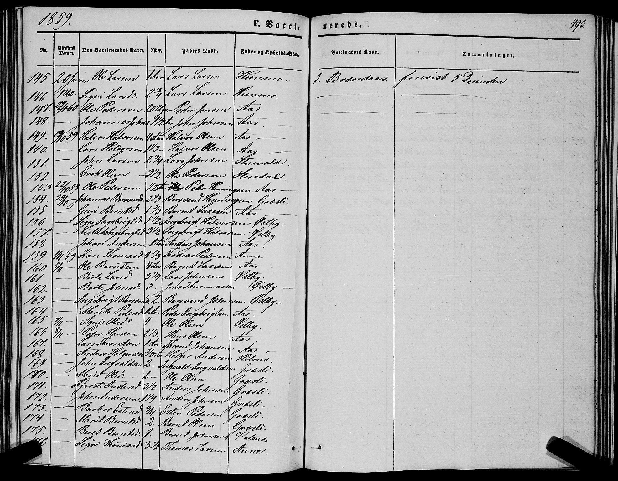 Ministerialprotokoller, klokkerbøker og fødselsregistre - Sør-Trøndelag, AV/SAT-A-1456/695/L1145: Parish register (official) no. 695A06 /1, 1843-1859, p. 493