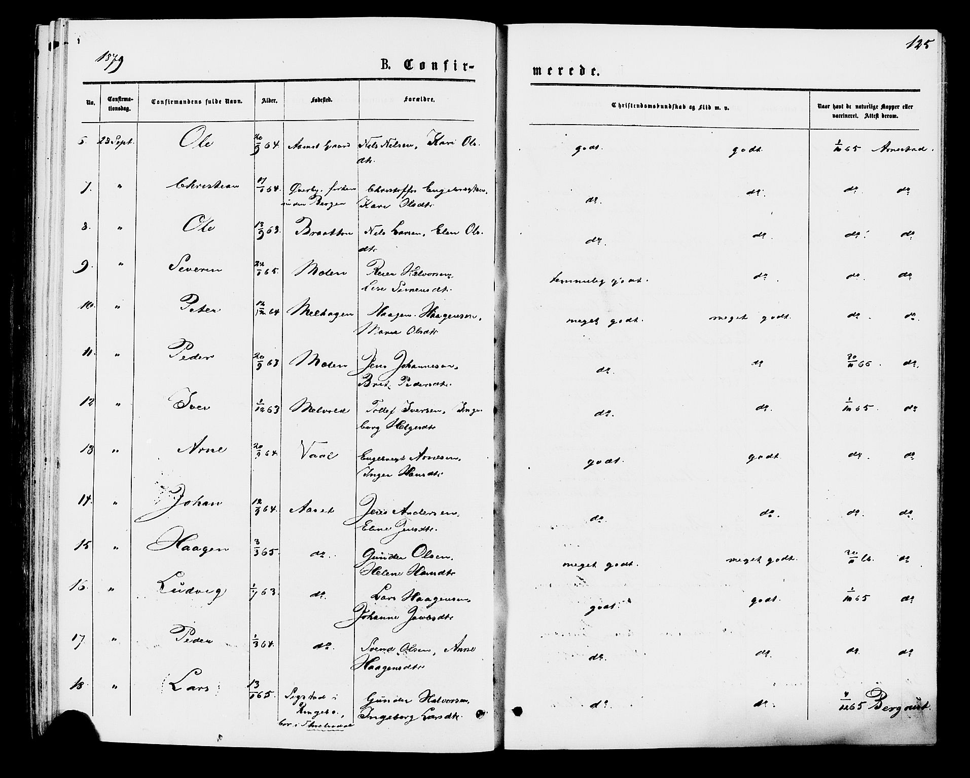 Åmot prestekontor, Hedmark, AV/SAH-PREST-056/H/Ha/Haa/L0009: Parish register (official) no. 9, 1875-1883, p. 125