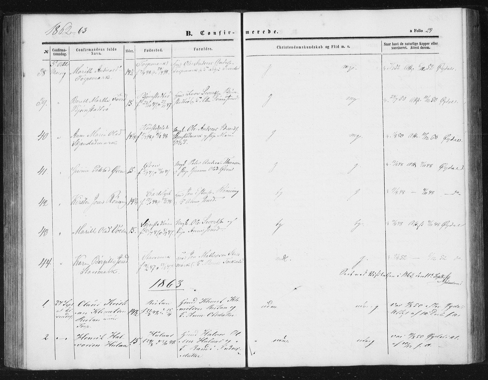Ministerialprotokoller, klokkerbøker og fødselsregistre - Sør-Trøndelag, SAT/A-1456/616/L0408: Parish register (official) no. 616A05, 1857-1865, p. 29