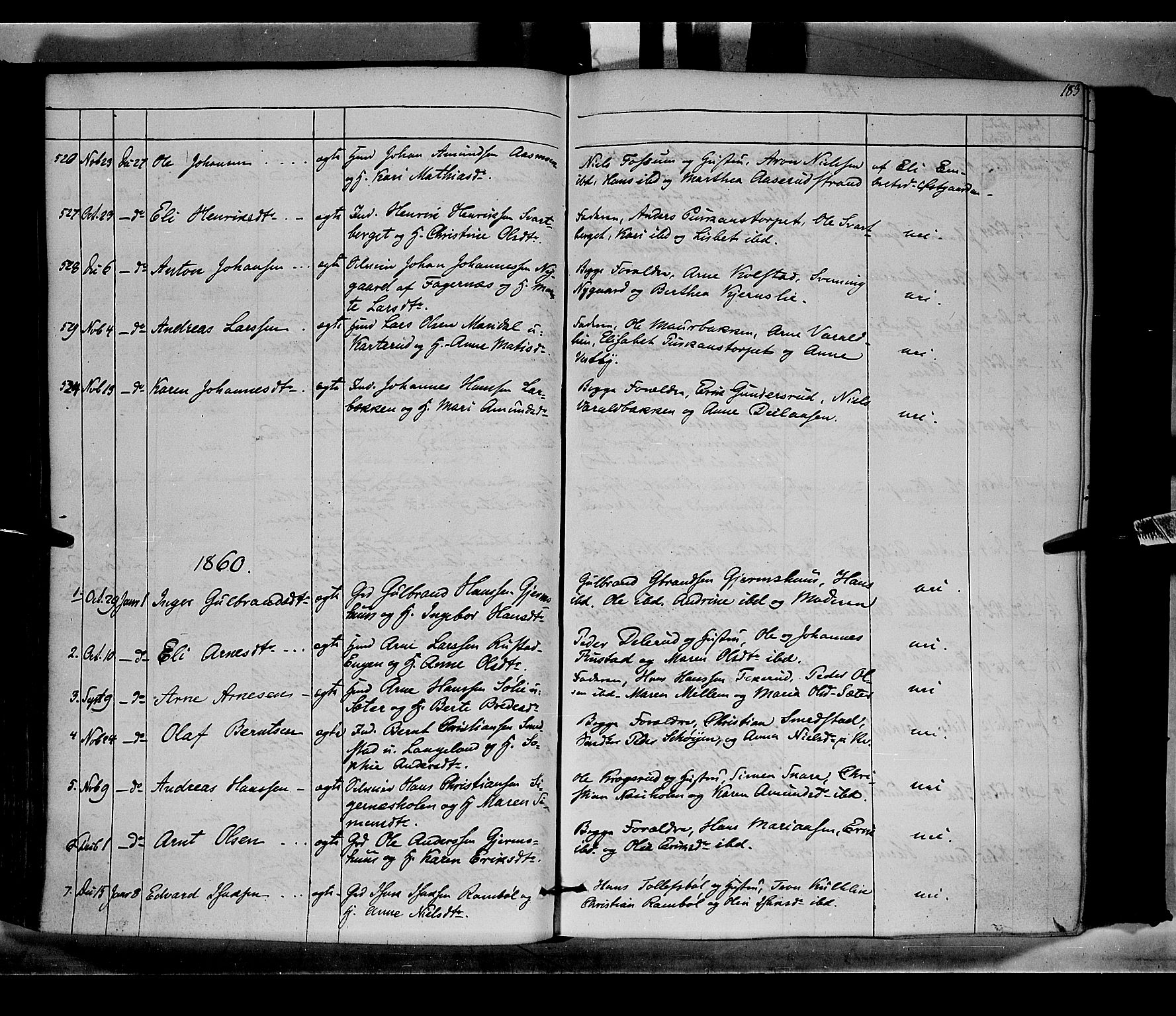 Vinger prestekontor, SAH/PREST-024/H/Ha/Haa/L0010: Parish register (official) no. 10, 1855-1861, p. 183