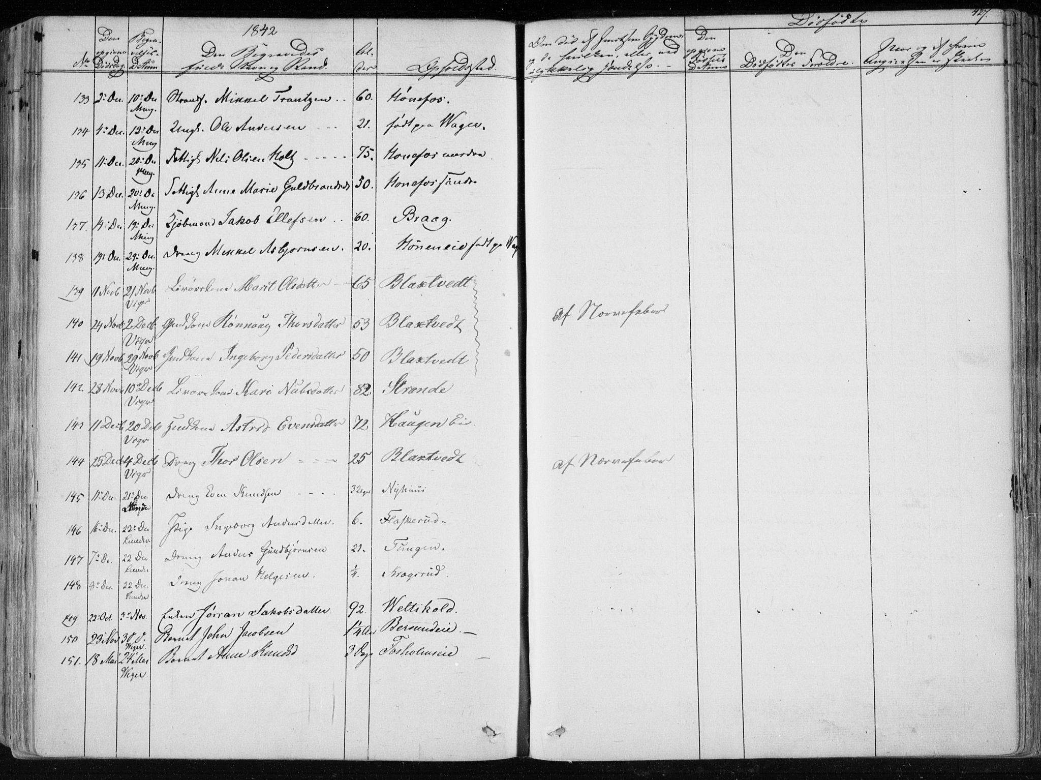 Norderhov kirkebøker, SAKO/A-237/F/Fa/L0010: Parish register (official) no. 10, 1837-1847, p. 427