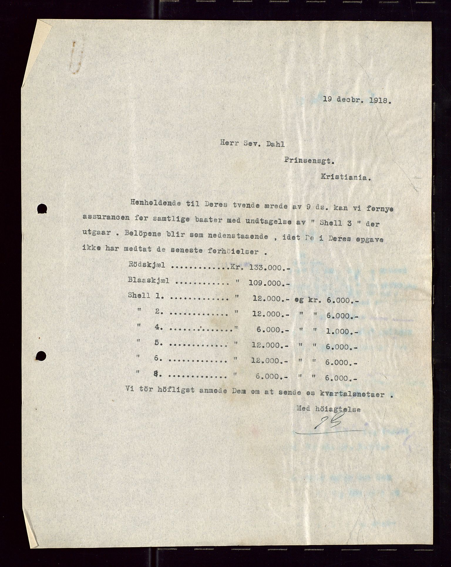 Pa 1521 - A/S Norske Shell, AV/SAST-A-101915/E/Ea/Eaa/L0005: Sjefskorrespondanse, 1918, p. 11