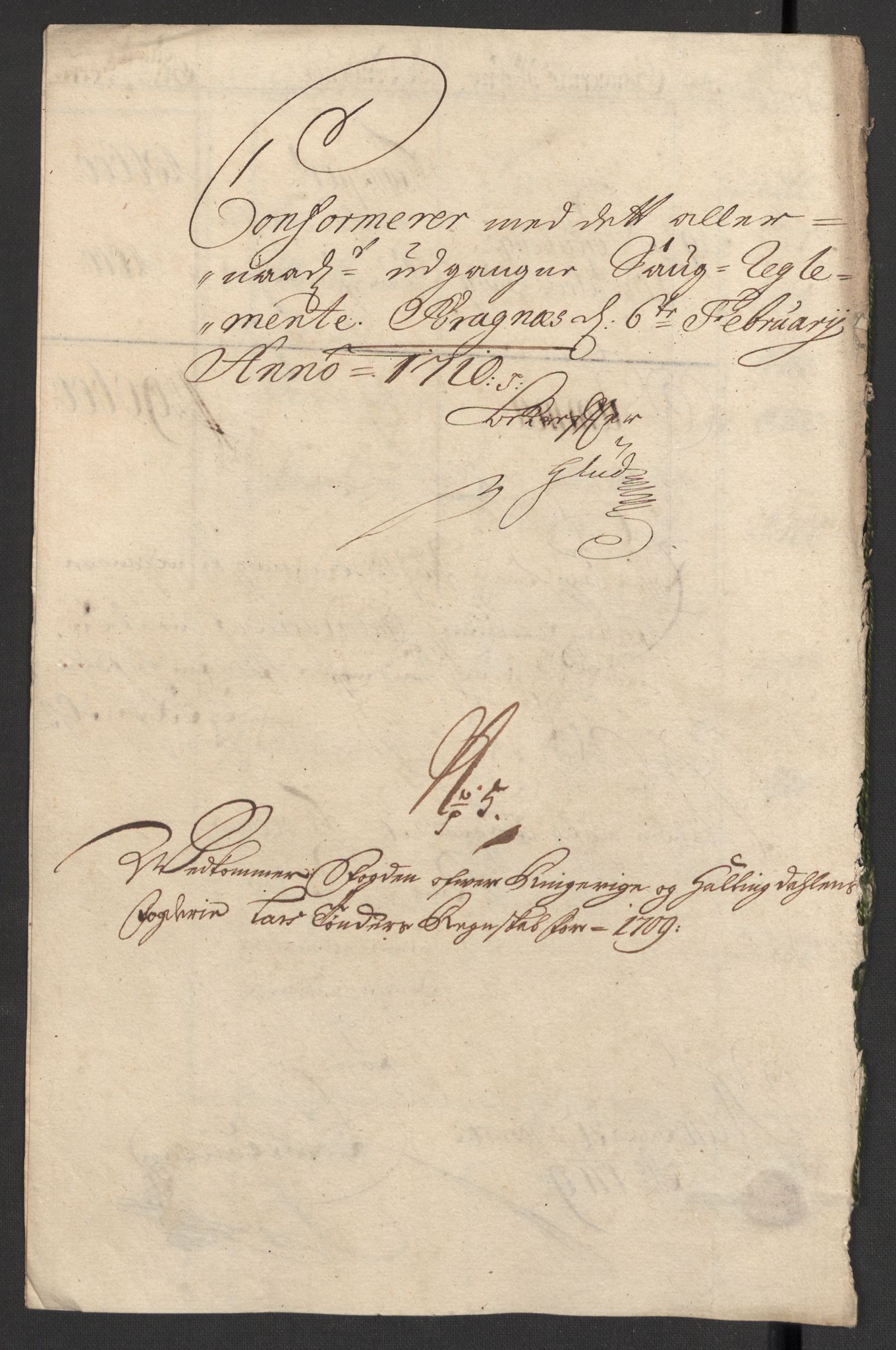 Rentekammeret inntil 1814, Reviderte regnskaper, Fogderegnskap, RA/EA-4092/R23/L1468: Fogderegnskap Ringerike og Hallingdal, 1709-1710, p. 131