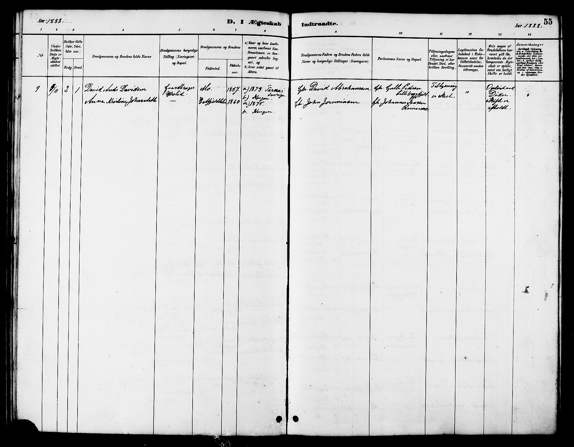 Ministerialprotokoller, klokkerbøker og fødselsregistre - Nordland, AV/SAT-A-1459/826/L0383: Parish register (copy) no. 826C03, 1887-1896, p. 55