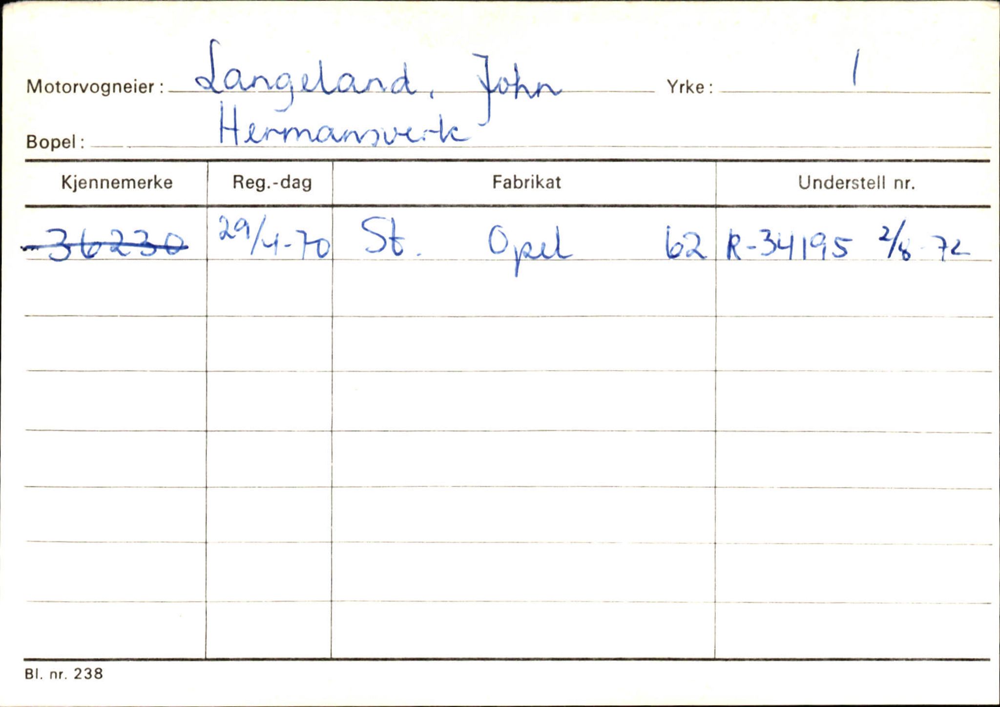 Statens vegvesen, Sogn og Fjordane vegkontor, SAB/A-5301/4/F/L0126: Eigarregister Fjaler M-Å. Leikanger A-Å, 1945-1975, p. 1661