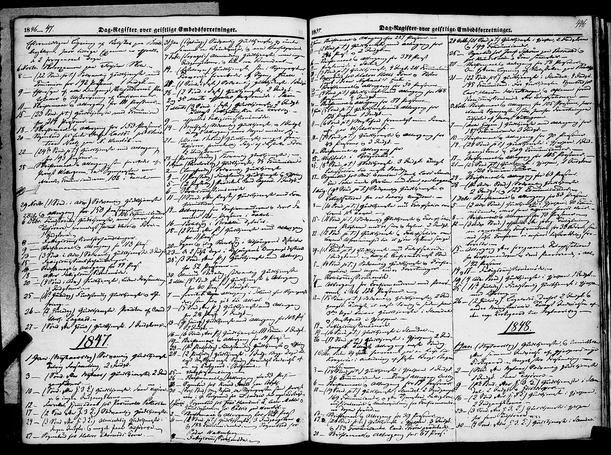 Gjerpen kirkebøker, SAKO/A-265/F/Fa/L0007b: Parish register (official) no. I 7B, 1834-1857, p. 446