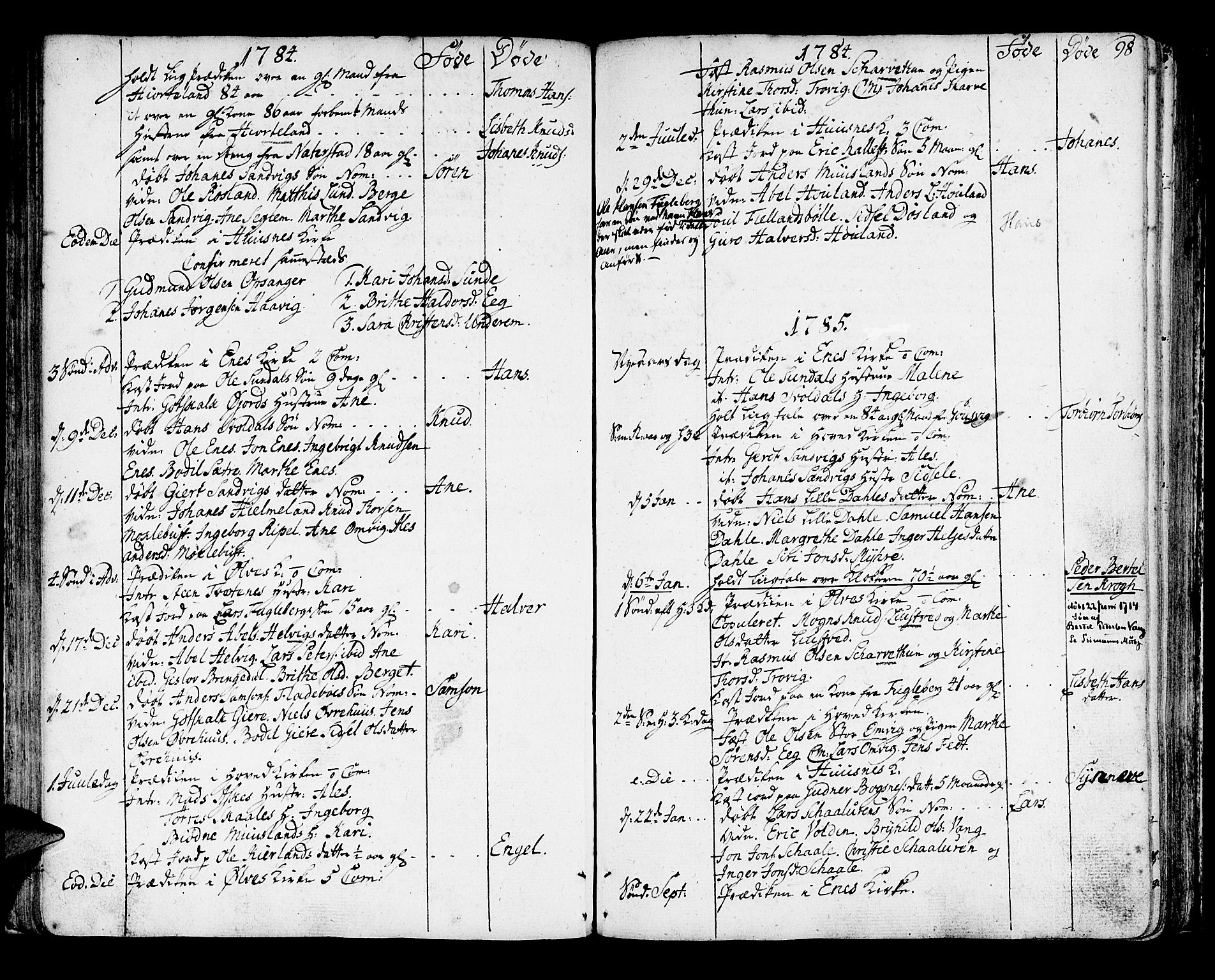 Kvinnherad sokneprestembete, AV/SAB-A-76401/H/Haa: Parish register (official) no. A 4, 1778-1811, p. 98