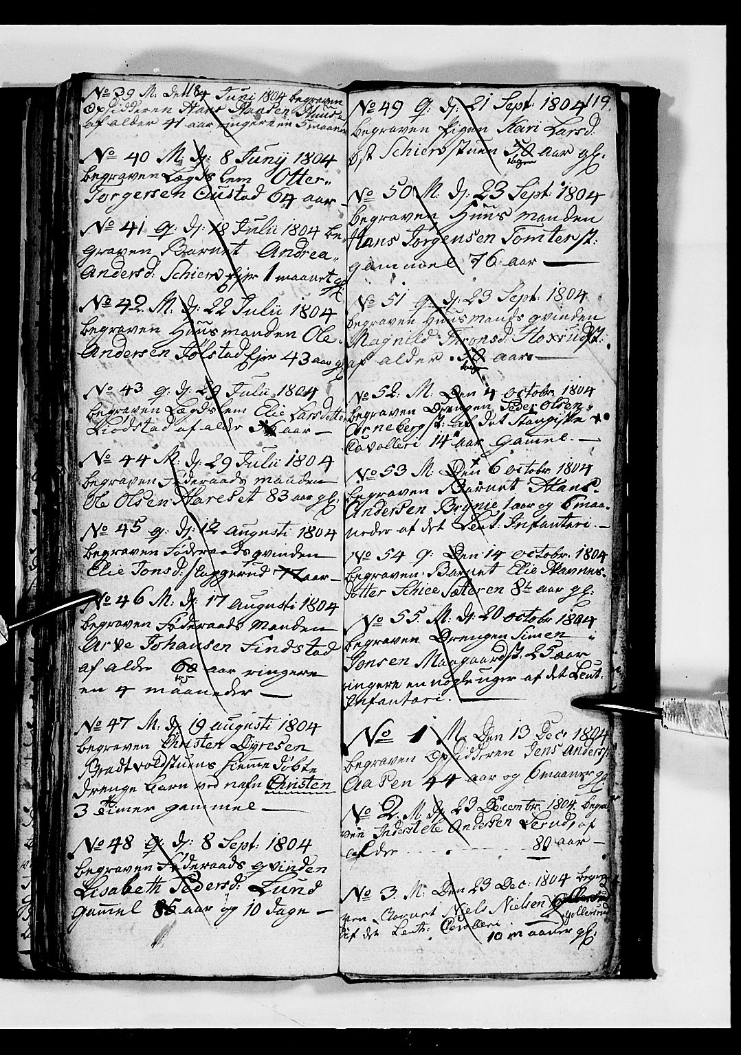 Romedal prestekontor, SAH/PREST-004/L/L0003: Parish register (copy) no. 3, 1801-1806, p. 118-119