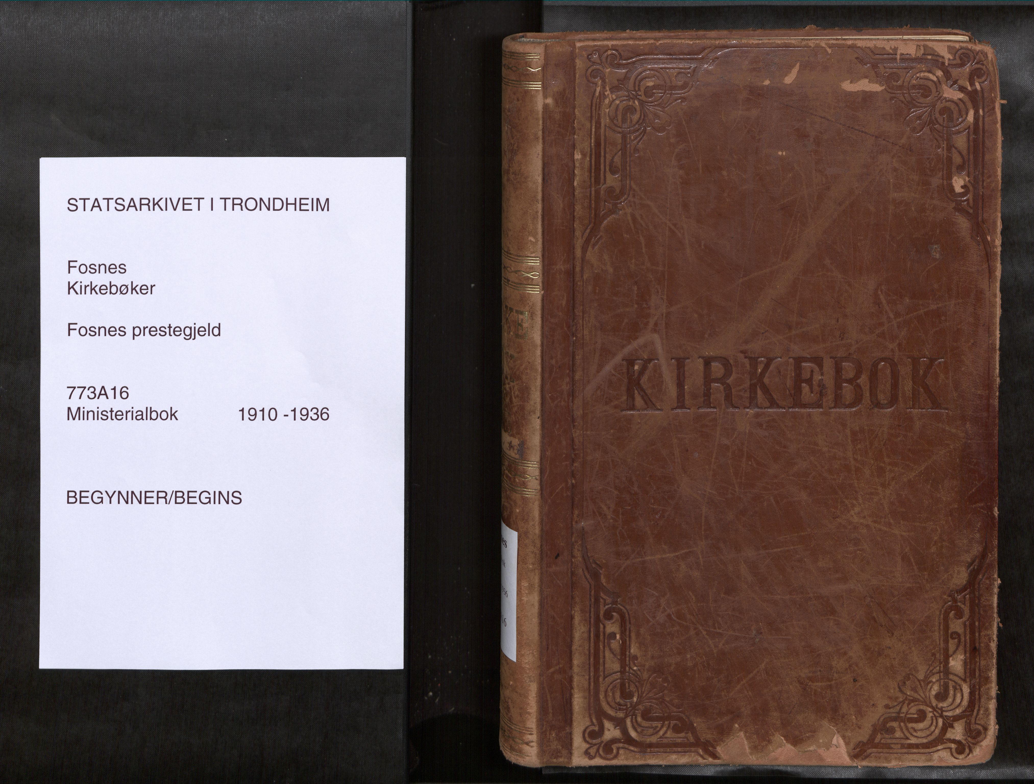 Ministerialprotokoller, klokkerbøker og fødselsregistre - Nord-Trøndelag, SAT/A-1458/773/L0624a: Parish register (official) no. 773A16, 1910-1936