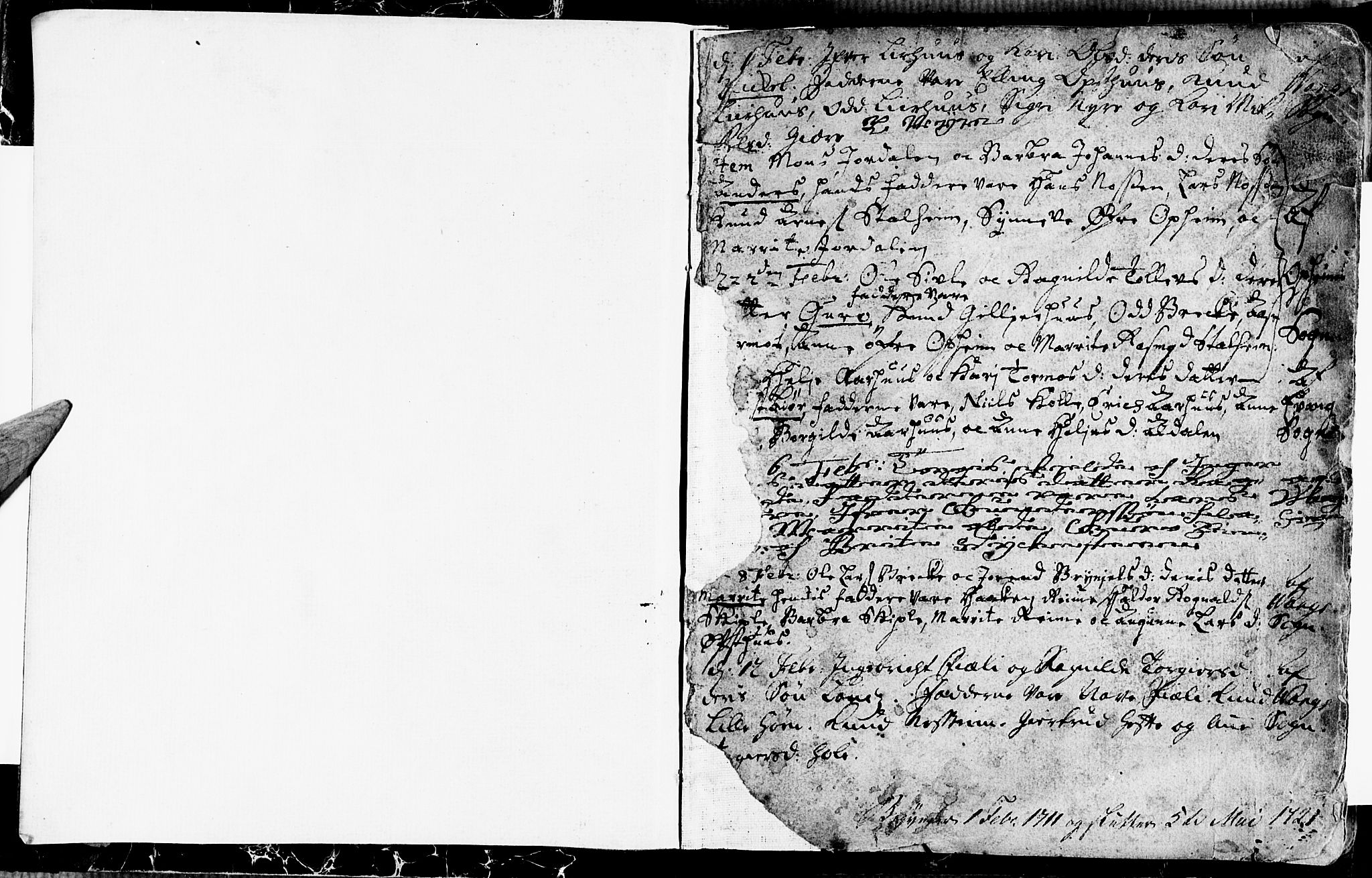 Voss sokneprestembete, AV/SAB-A-79001/H/Haa: Parish register (official) no. A 1, 1711-1721