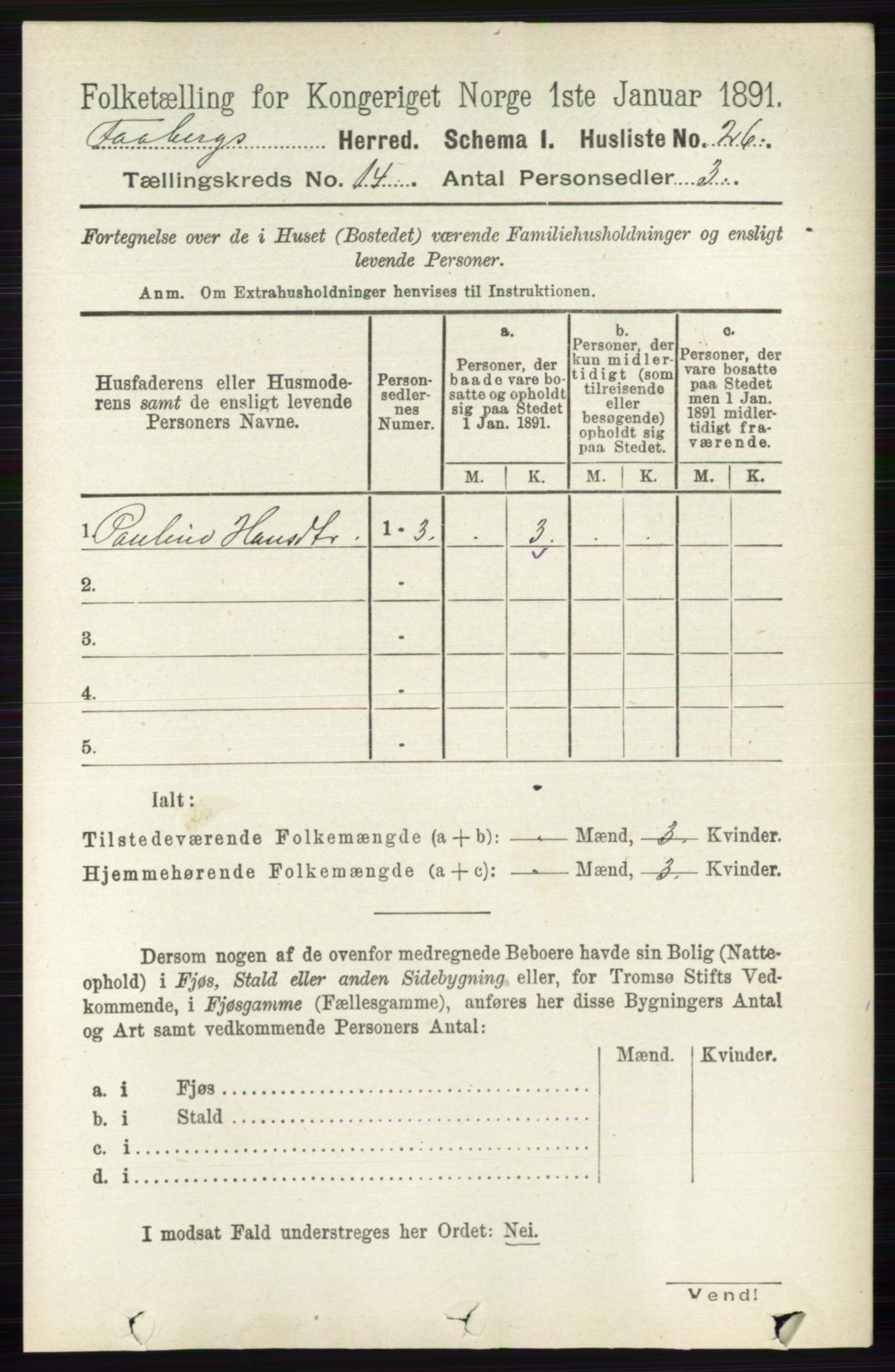 RA, 1891 census for 0524 Fåberg, 1891, p. 5648