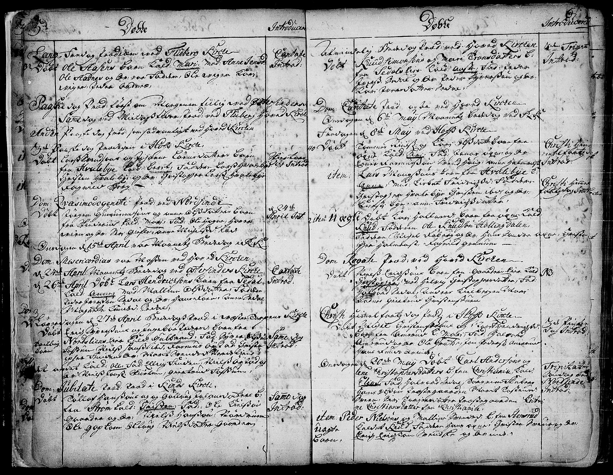 Land prestekontor, SAH/PREST-120/H/Ha/Haa/L0002: Parish register (official) no. 2, 1733-1764, p. 5-6