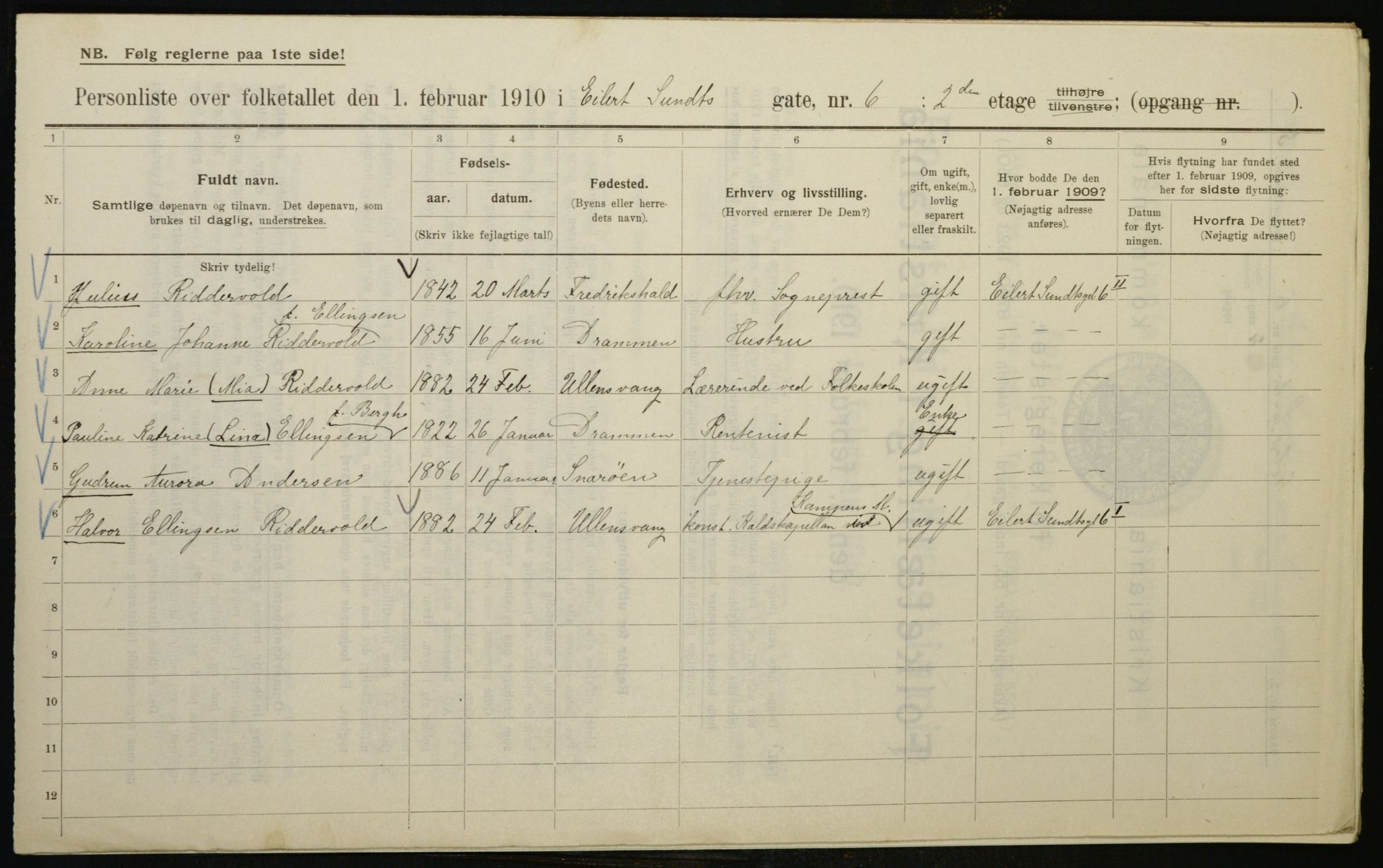 OBA, Municipal Census 1910 for Kristiania, 1910, p. 17826