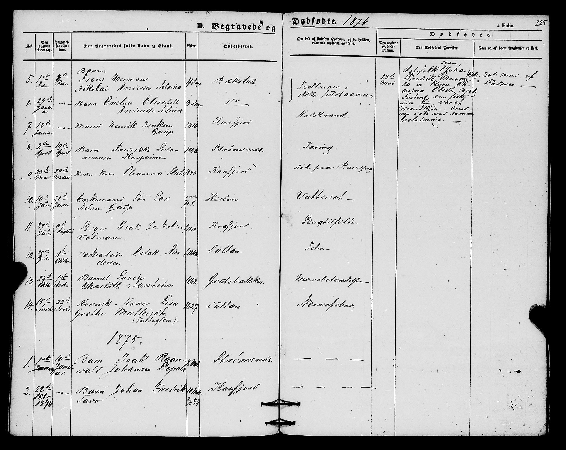 Alta sokneprestkontor, SATØ/S-1338/H/Ha/L0004.kirke: Parish register (official) no. 4, 1858-1880, p. 225