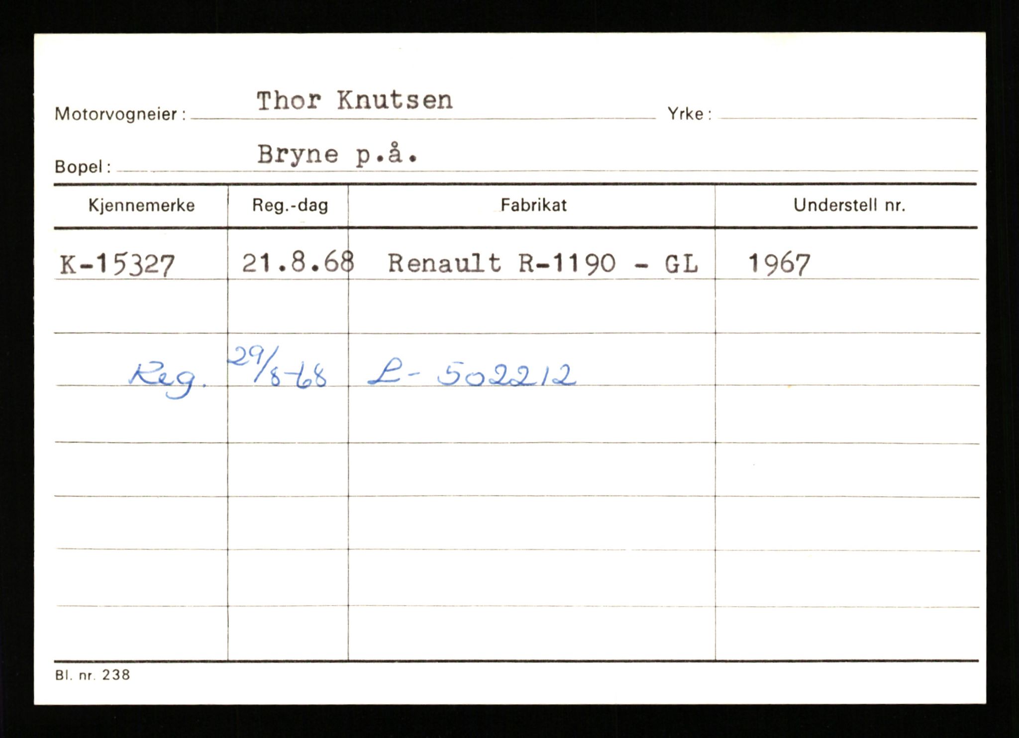 Stavanger trafikkstasjon, SAST/A-101942/0/G/L0003: Registreringsnummer: 10466 - 15496, 1930-1971, p. 3082