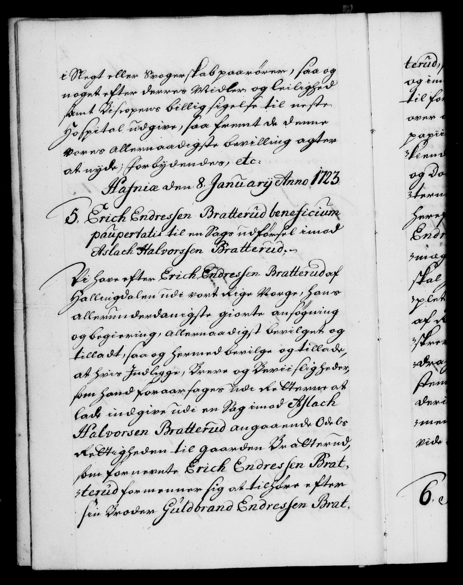 Danske Kanselli 1572-1799, AV/RA-EA-3023/F/Fc/Fca/Fcaa/L0024: Norske registre, 1723-1725, p. 4b