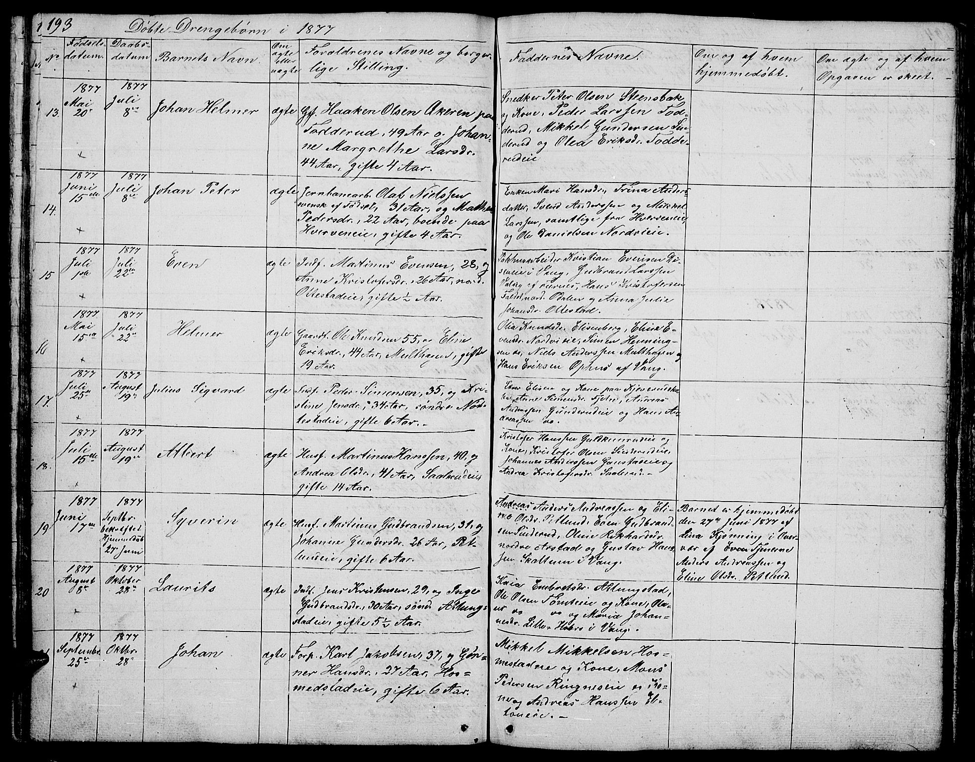 Stange prestekontor, AV/SAH-PREST-002/L/L0002: Parish register (copy) no. 2, 1838-1879, p. 193