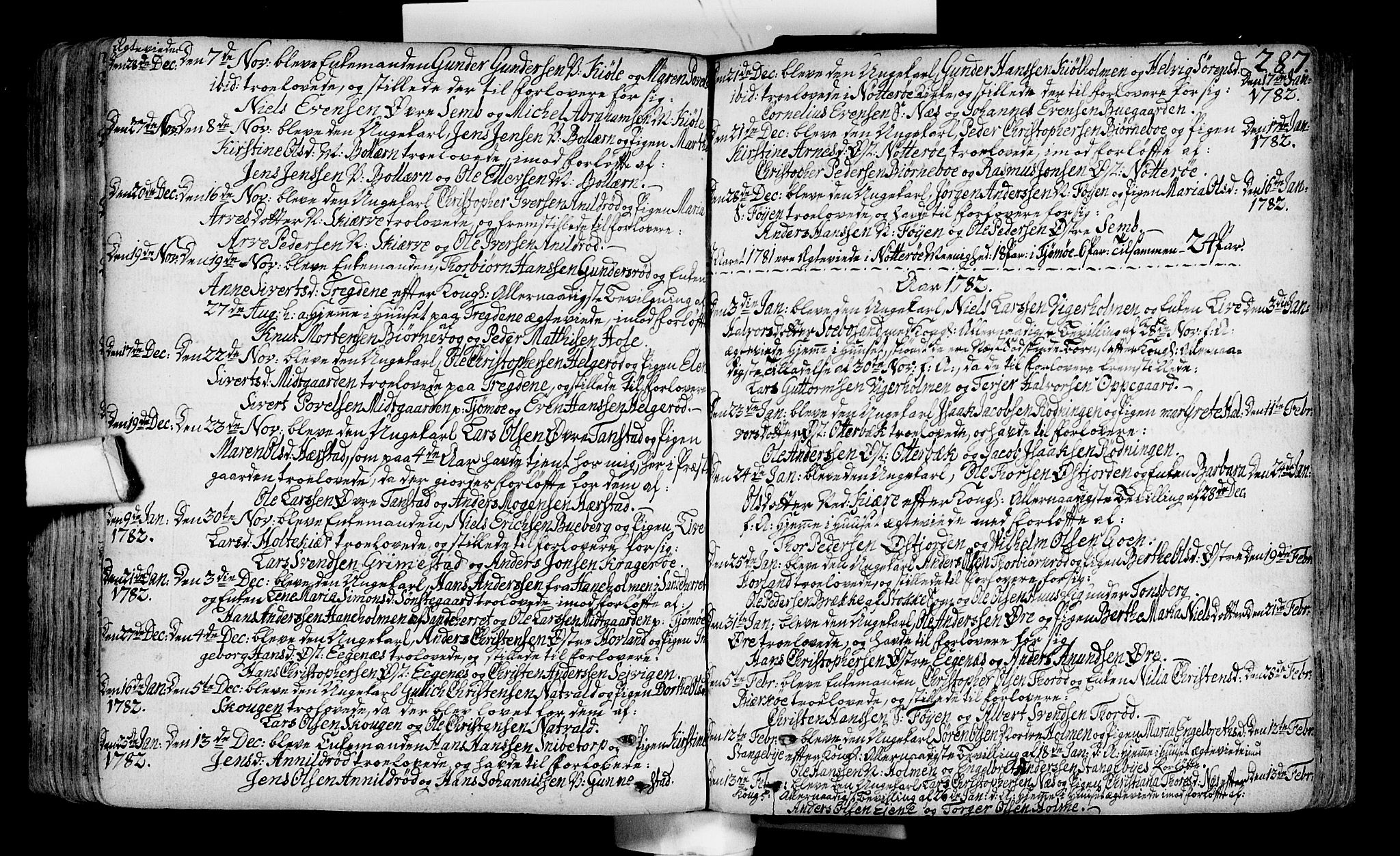 Nøtterøy kirkebøker, SAKO/A-354/F/Fa/L0002: Parish register (official) no. I 2, 1738-1790, p. 287