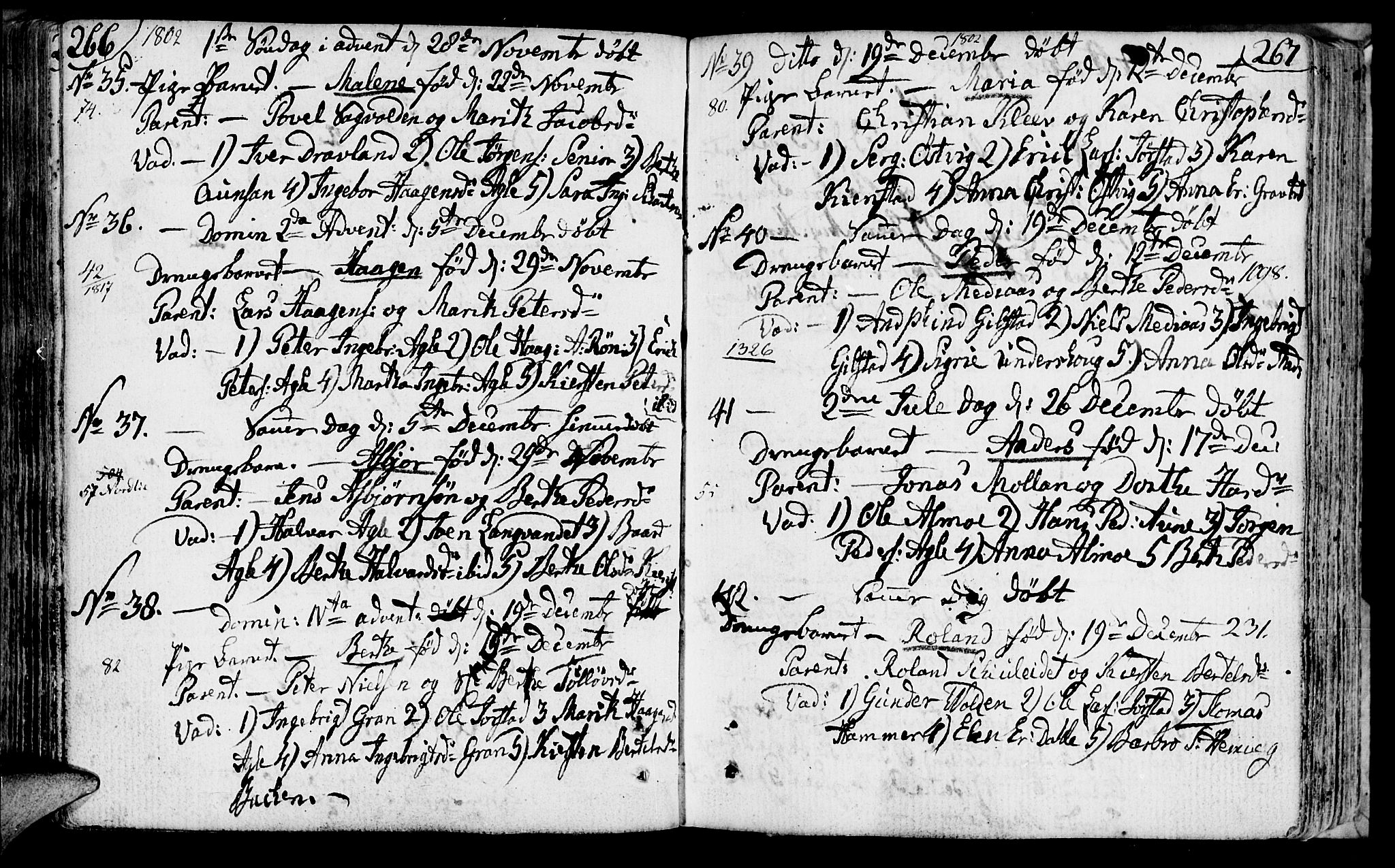 Ministerialprotokoller, klokkerbøker og fødselsregistre - Nord-Trøndelag, SAT/A-1458/749/L0468: Parish register (official) no. 749A02, 1787-1817, p. 266-267