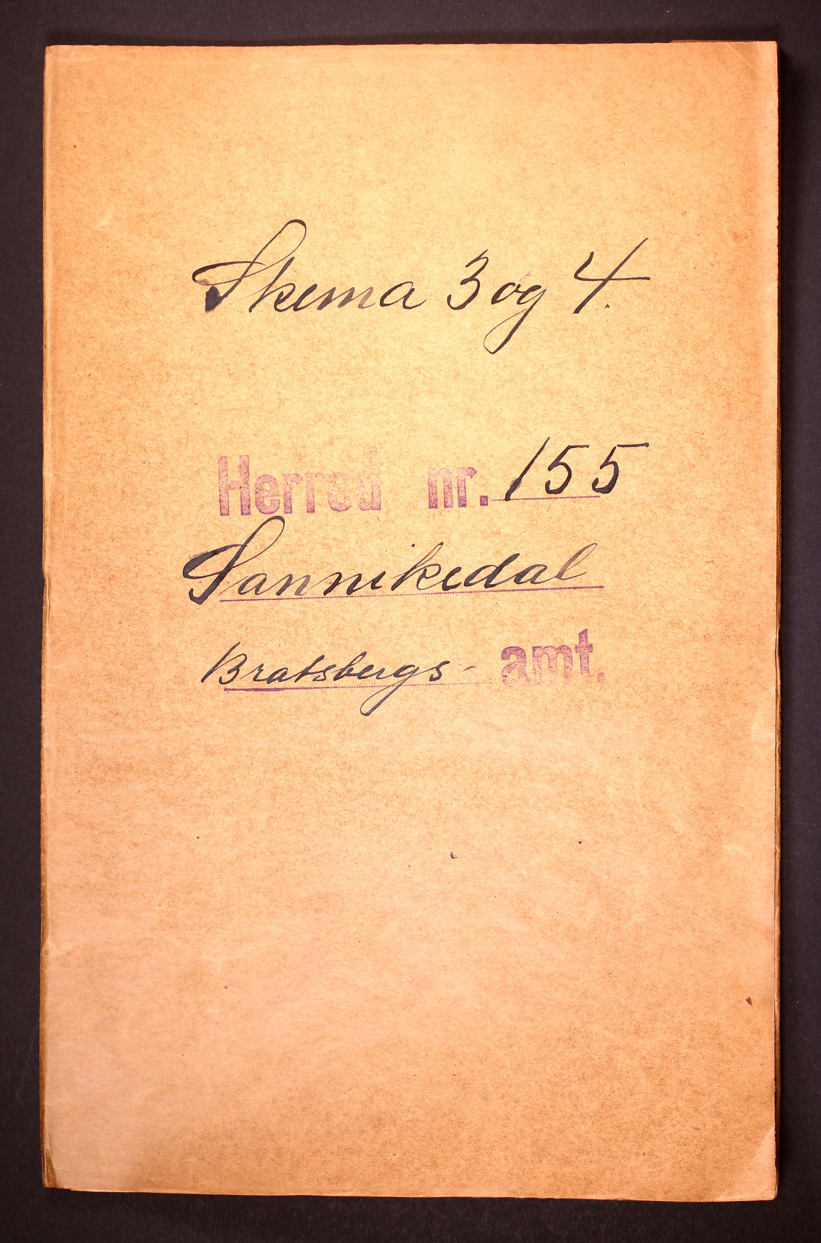 RA, 1910 census for Sannidal, 1910, p. 1