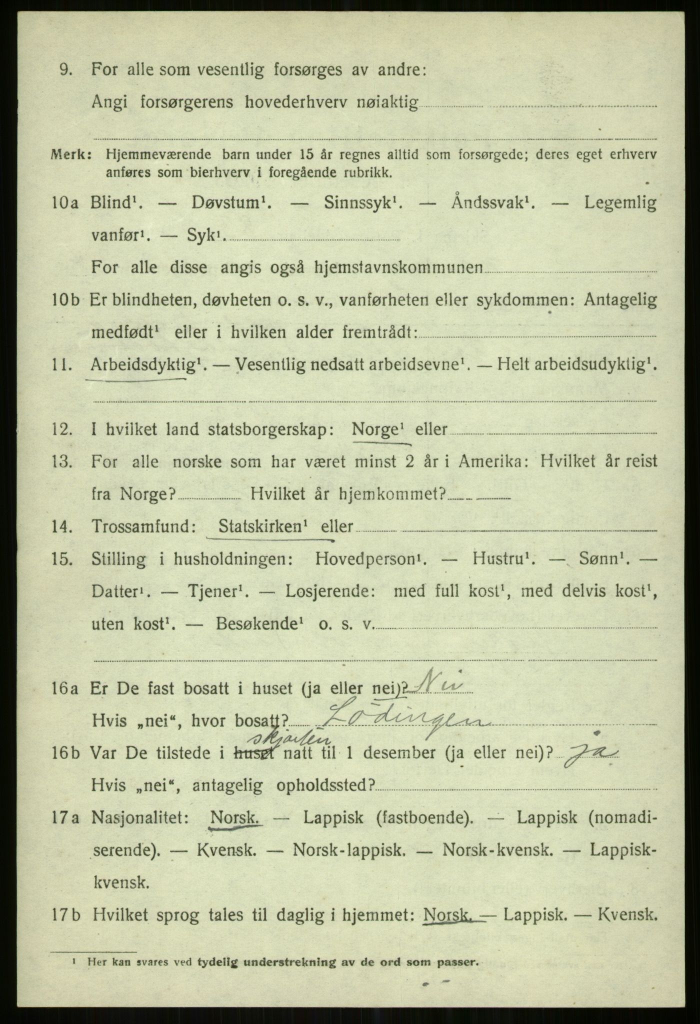 SATØ, 1920 census for Karlsøy, 1920, p. 5262