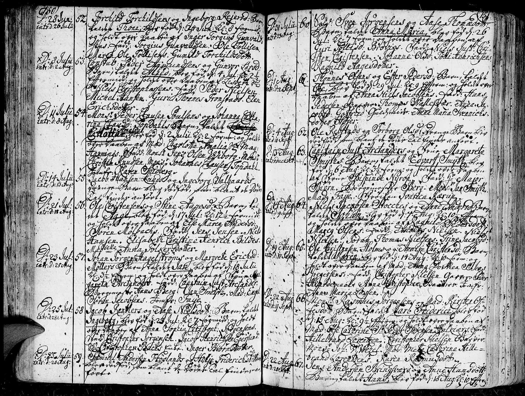 Kristiansand domprosti, AV/SAK-1112-0006/F/Fa/L0001: Parish register (official) no. A 1, 1734-1793, p. 150-151