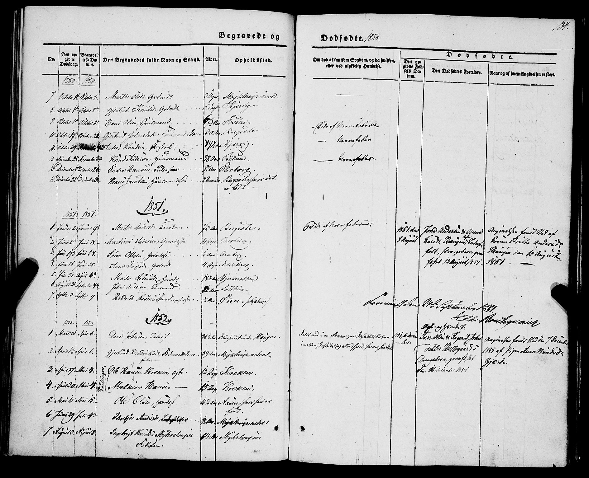 Jostedal sokneprestembete, SAB/A-80601/H/Haa/Haaa/L0005: Parish register (official) no. A 5, 1849-1877, p. 134