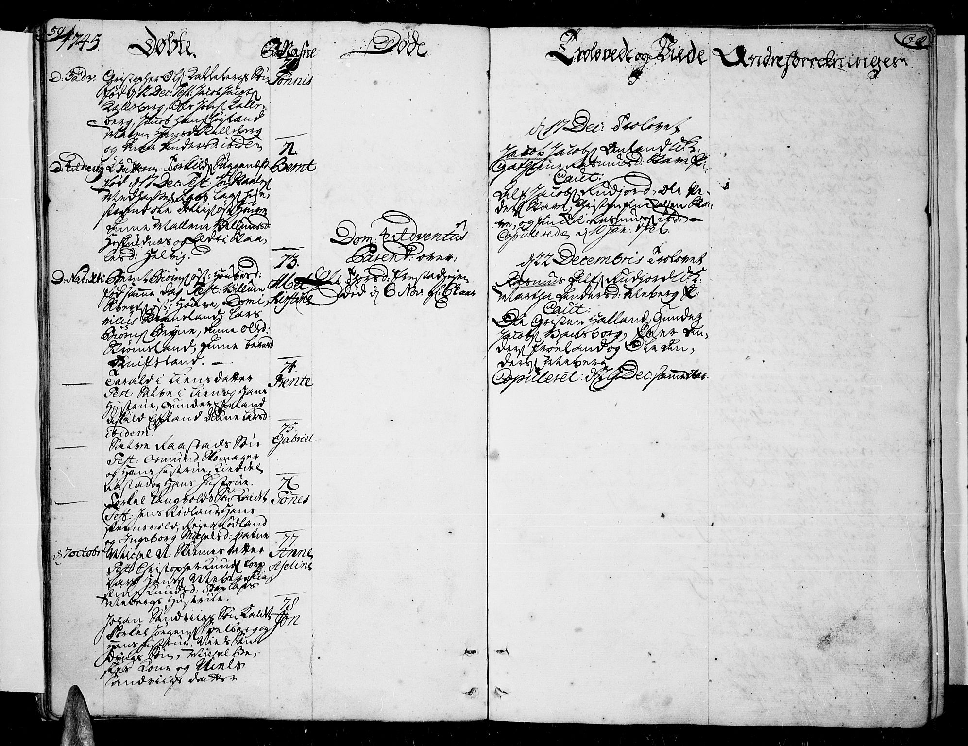 Lista sokneprestkontor, AV/SAK-1111-0027/F/Fa/L0003: Parish register (official) no. A 3 /1, 1743-1767, p. 59-60