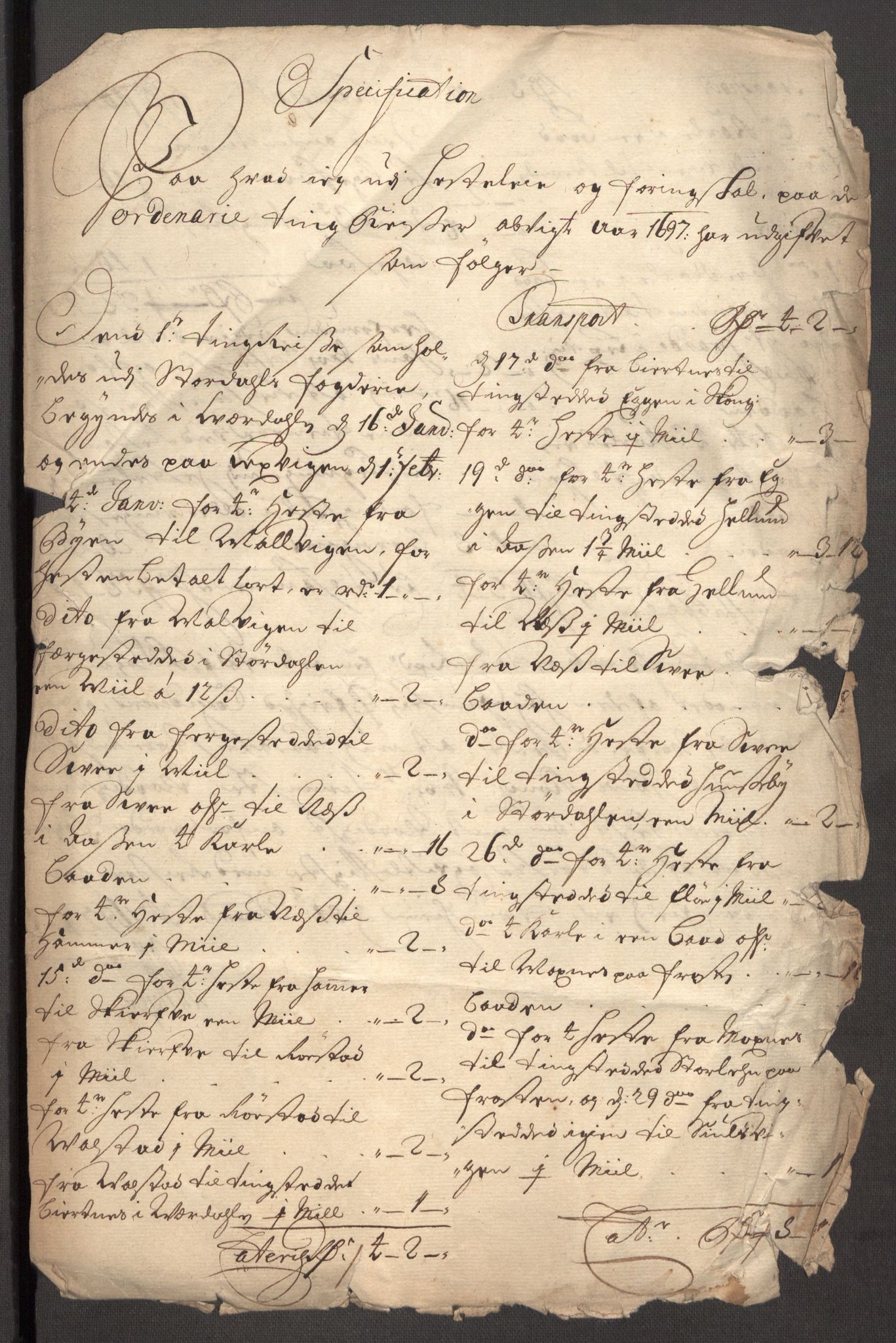 Rentekammeret inntil 1814, Reviderte regnskaper, Fogderegnskap, AV/RA-EA-4092/R62/L4189: Fogderegnskap Stjørdal og Verdal, 1697, p. 224