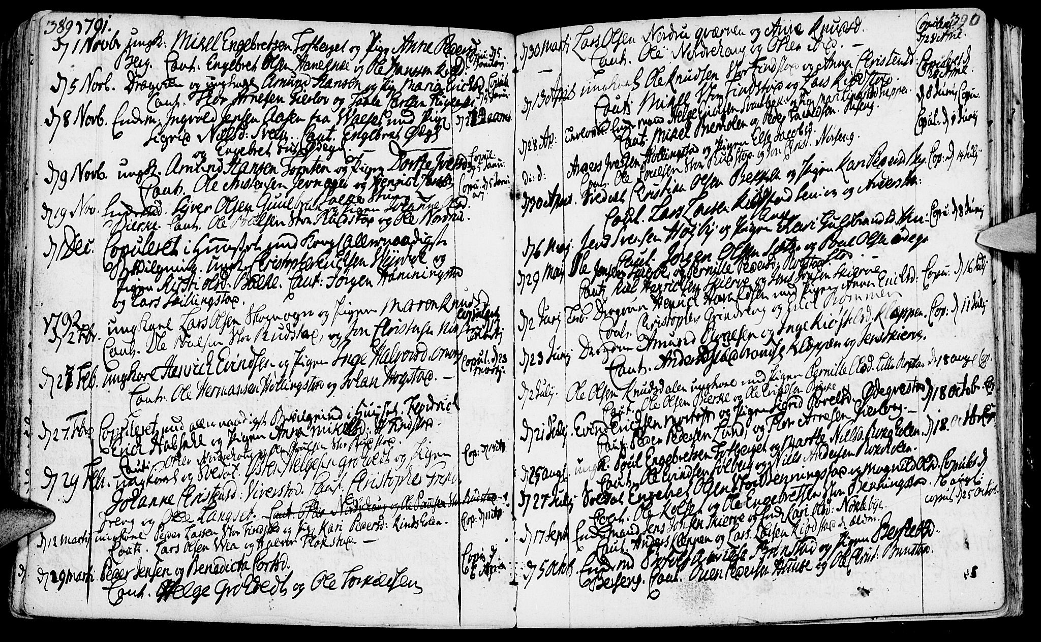 Løten prestekontor, SAH/PREST-022/K/Ka/L0003: Parish register (official) no. 3, 1773-1800, p. 389-390