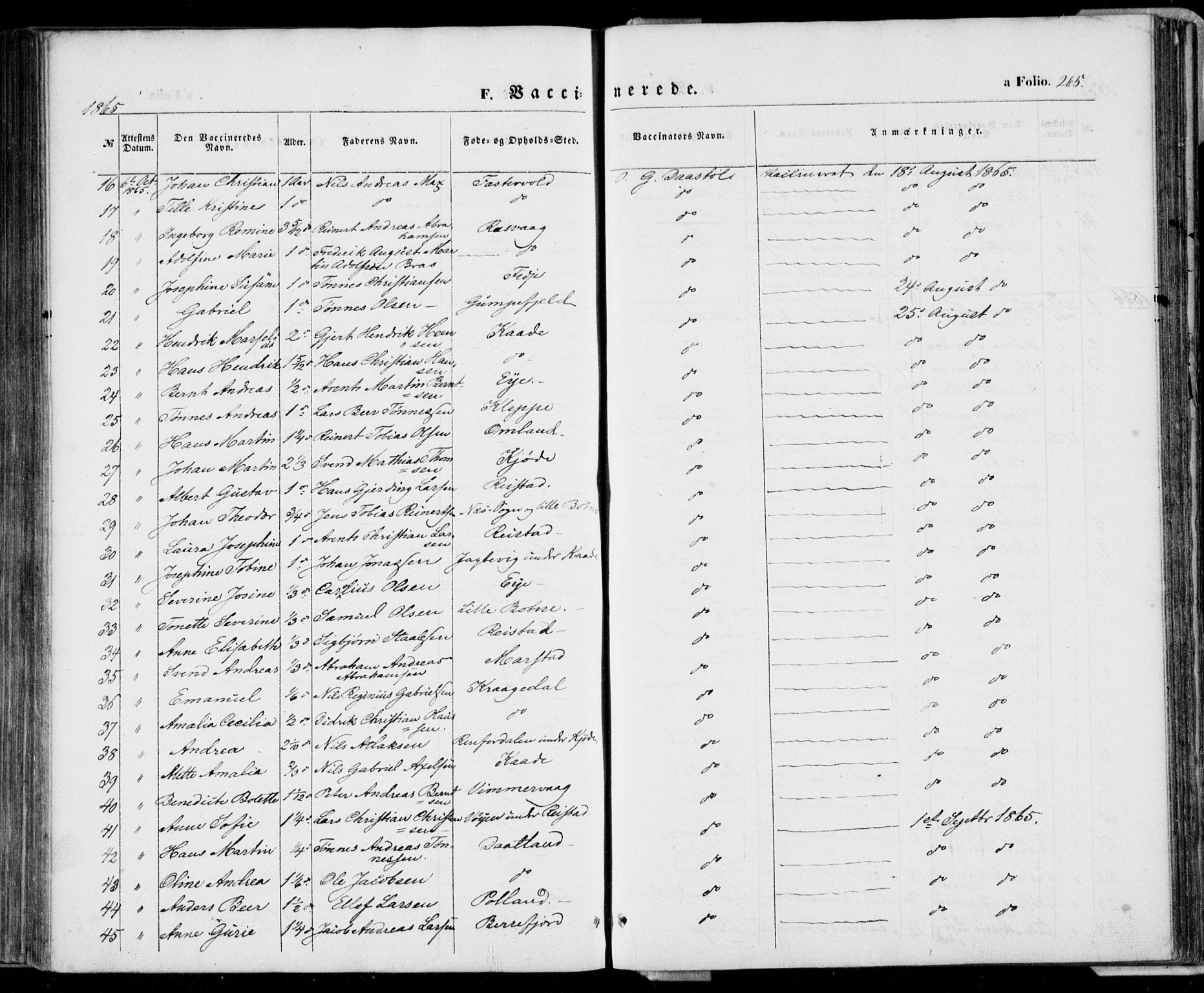 Flekkefjord sokneprestkontor, AV/SAK-1111-0012/F/Fa/Fab/L0004: Parish register (official) no. A 4, 1850-1875, p. 265