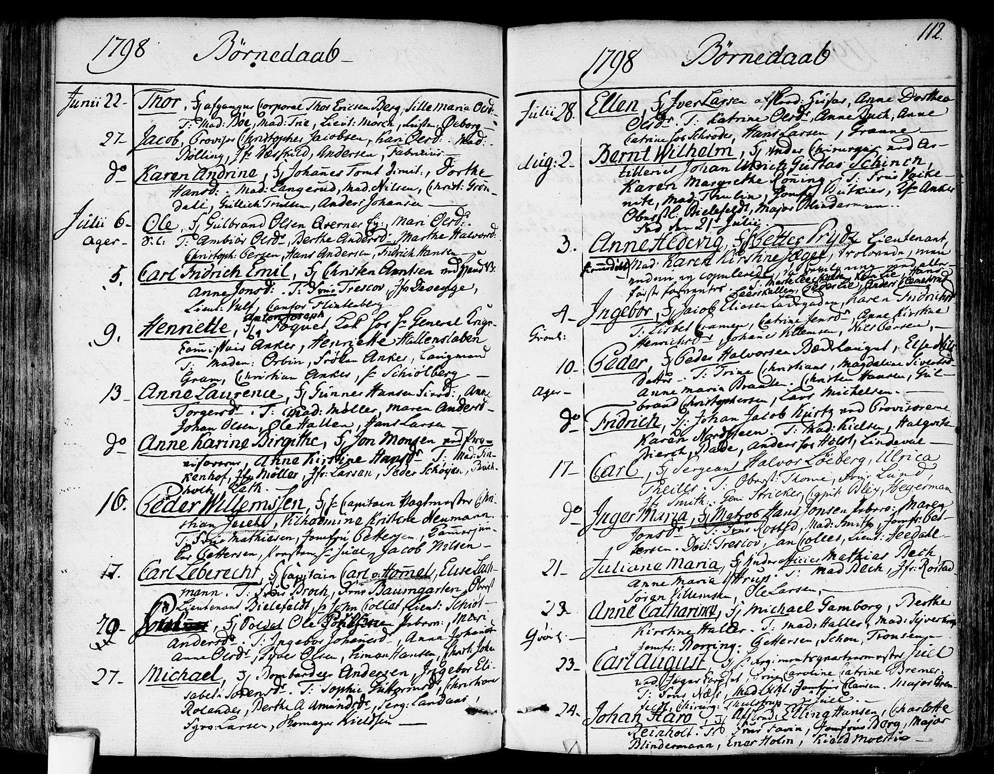 Garnisonsmenigheten Kirkebøker, AV/SAO-A-10846/F/Fa/L0003: Parish register (official) no. 3, 1777-1809, p. 112