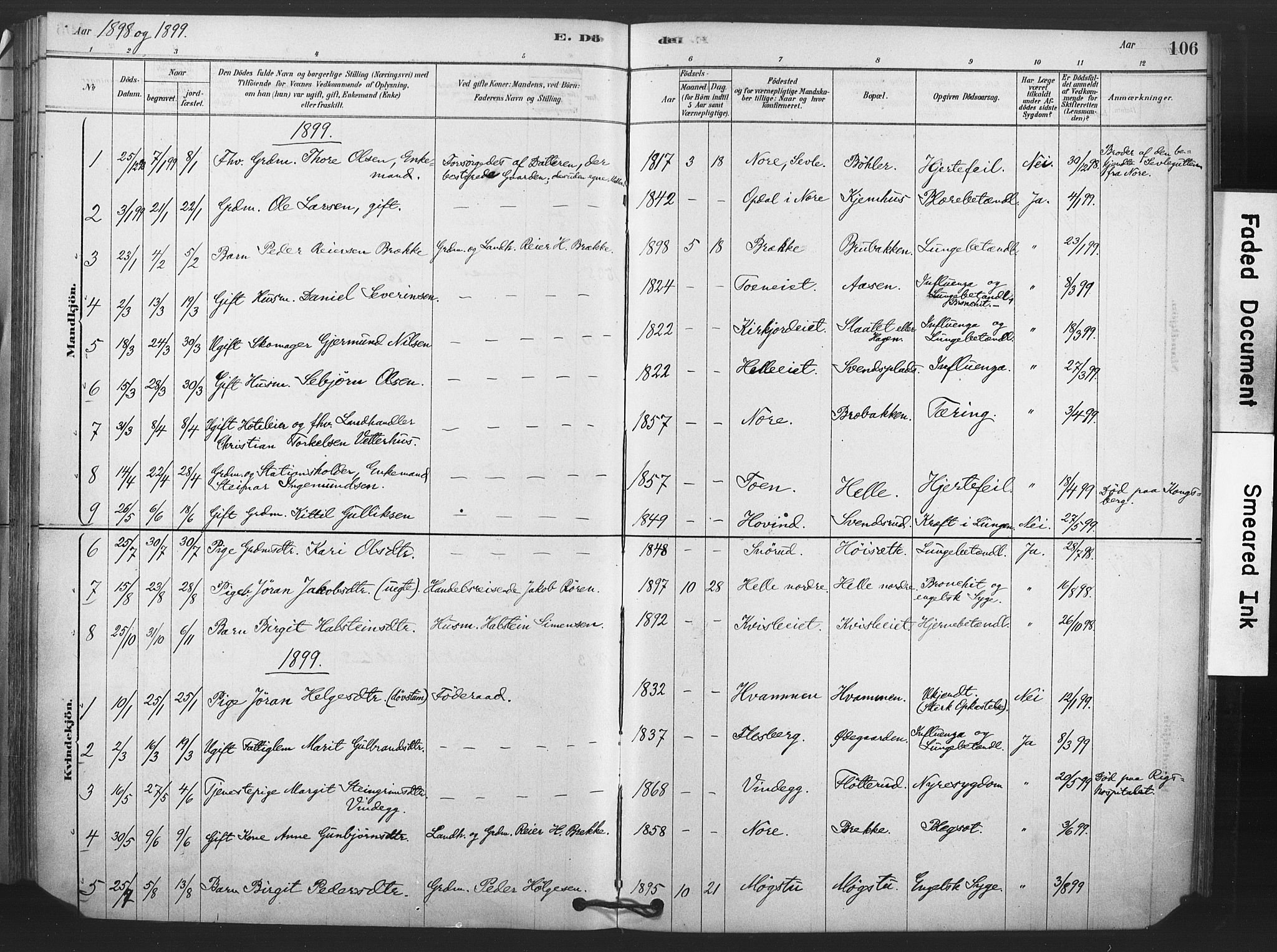 Rollag kirkebøker, AV/SAKO-A-240/F/Fb/L0001: Parish register (official) no. II 1, 1878-1899, p. 106