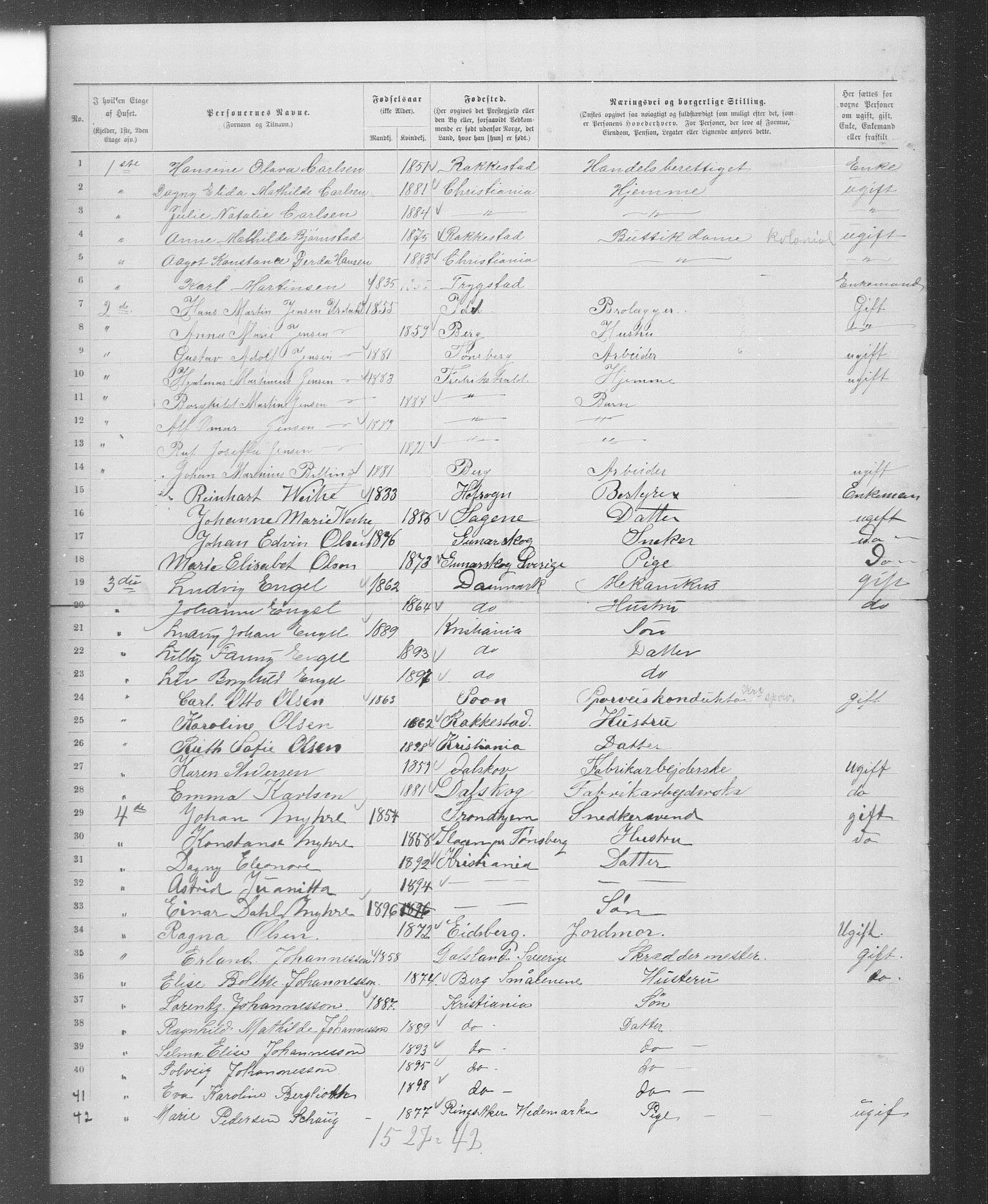 OBA, Municipal Census 1899 for Kristiania, 1899, p. 6482