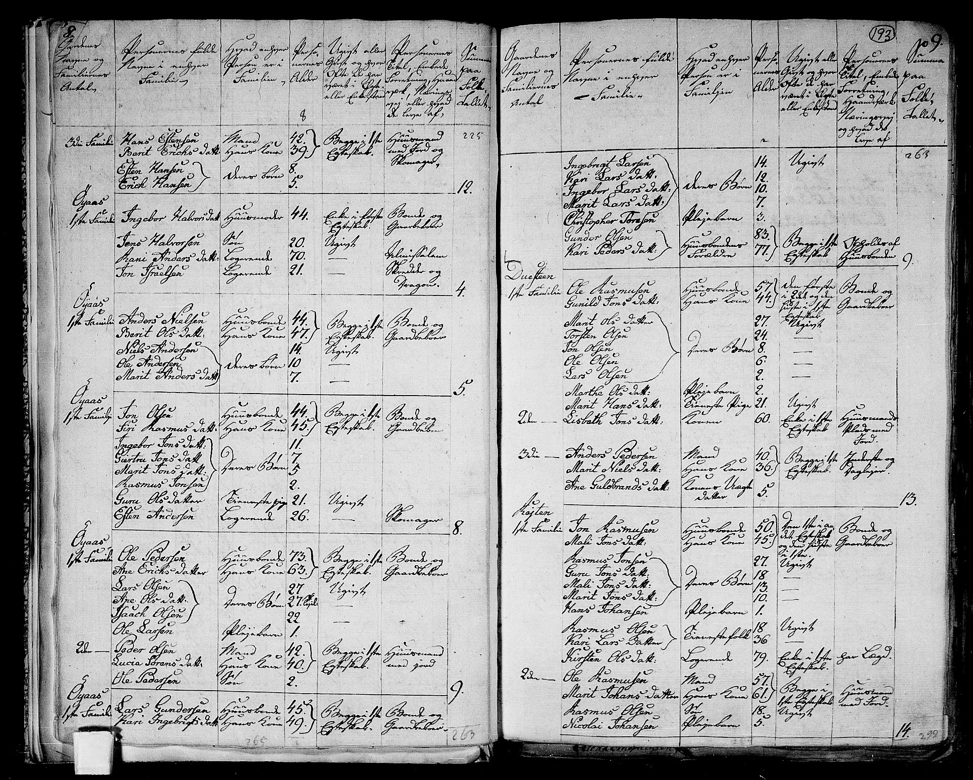 RA, 1801 census for 1653P Melhus, 1801, p. 192b-193a