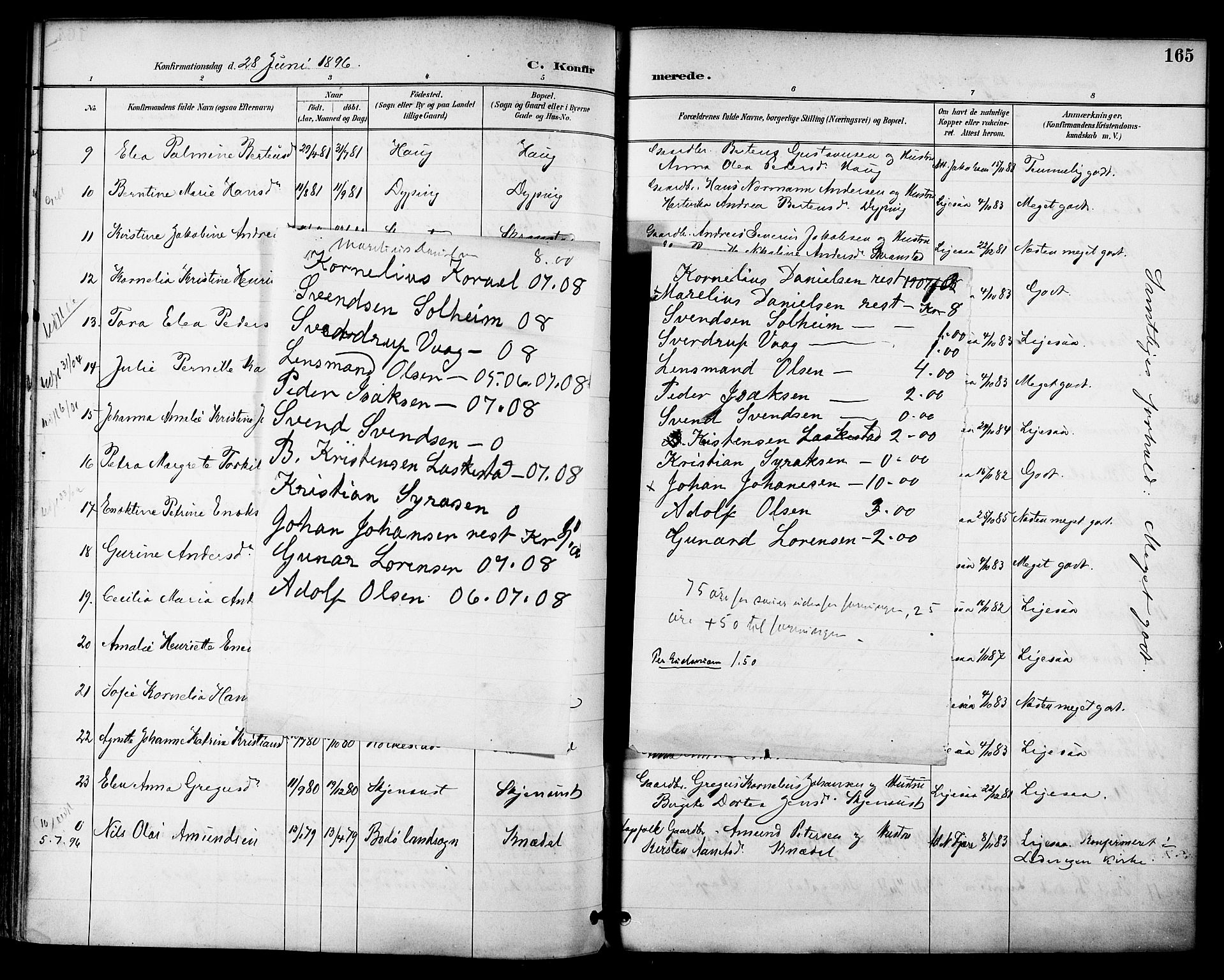 Ministerialprotokoller, klokkerbøker og fødselsregistre - Nordland, AV/SAT-A-1459/855/L0803: Parish register (official) no. 855A11, 1887-1905, p. 165