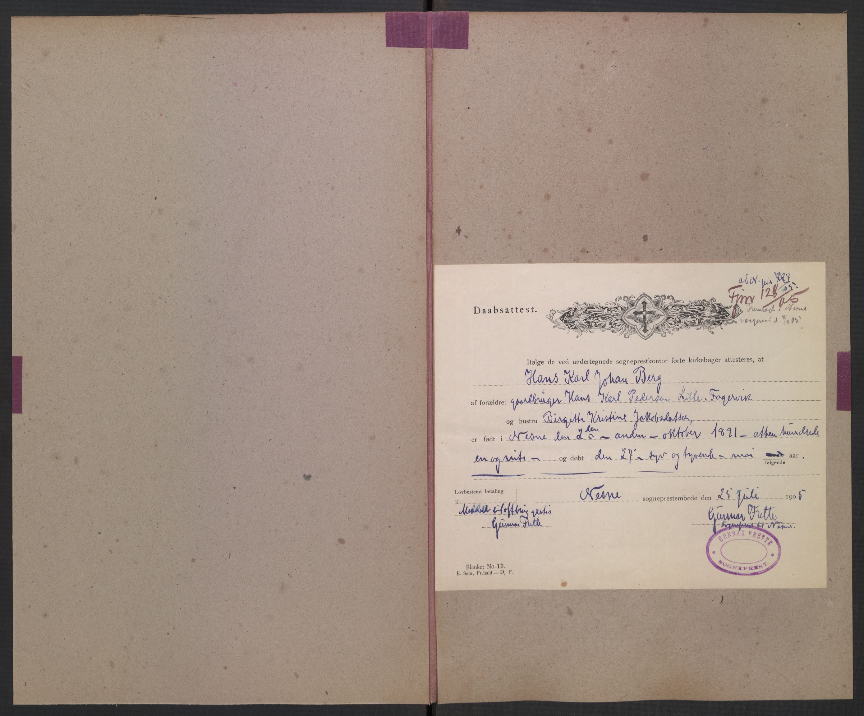 Falstad skolehjem, AV/RA-S-1676/E/Eb/L0006: Elevmapper løpenr. 121-145, 1903-1910, p. 390