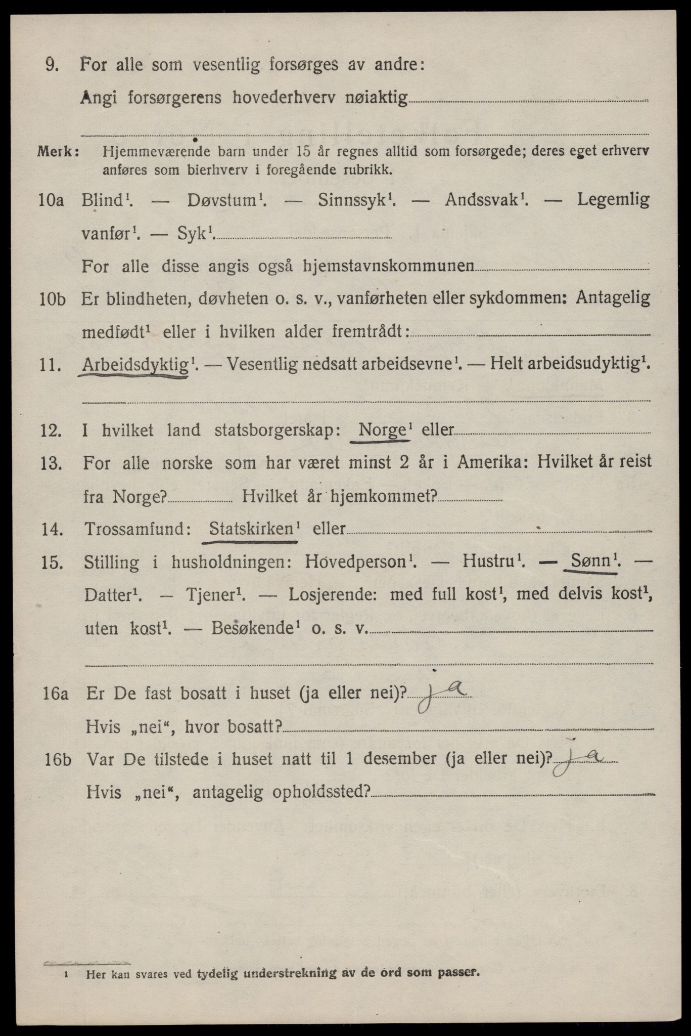 SAST, 1920 census for Eigersund, 1920, p. 6314