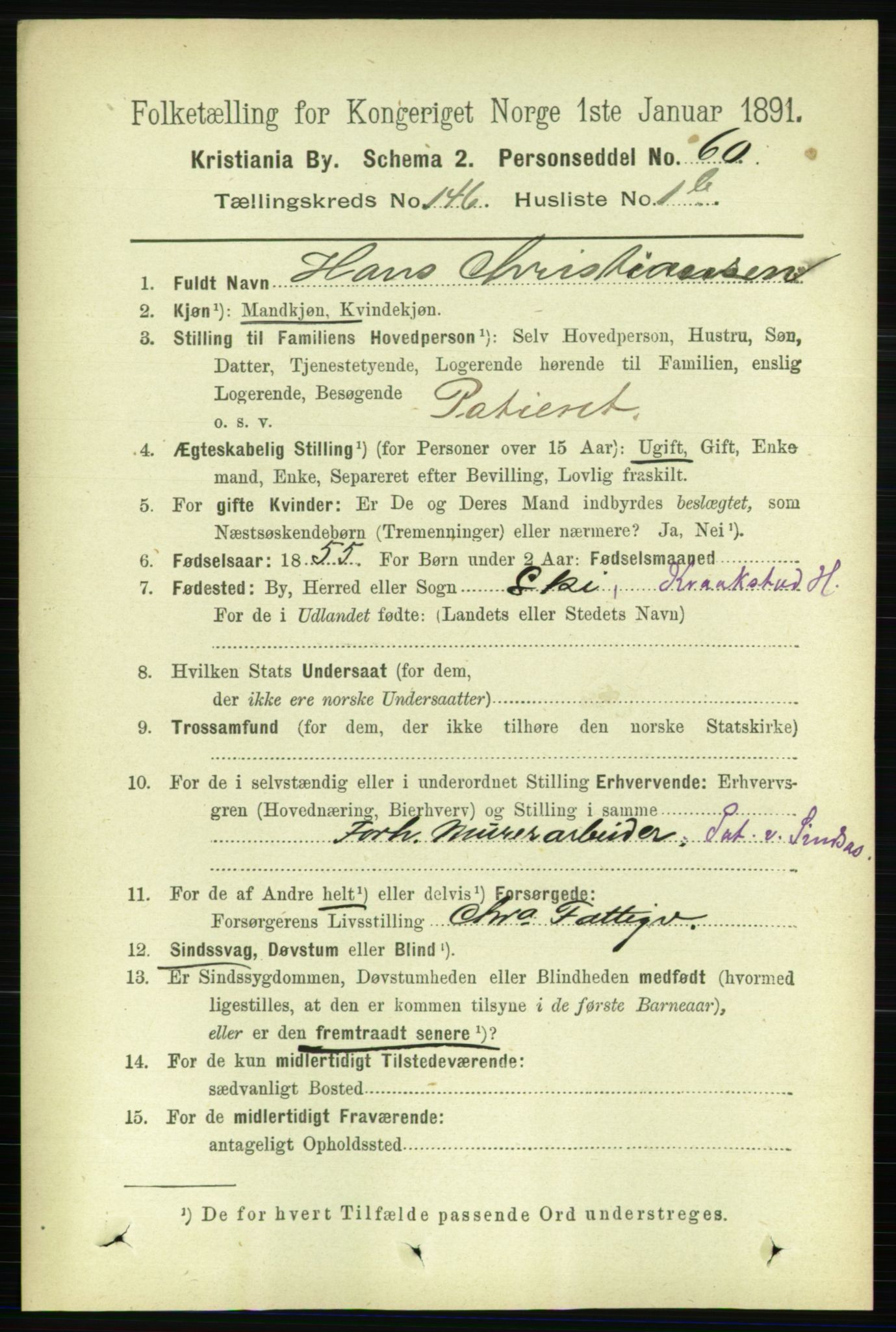 RA, 1891 census for 0301 Kristiania, 1891, p. 80590