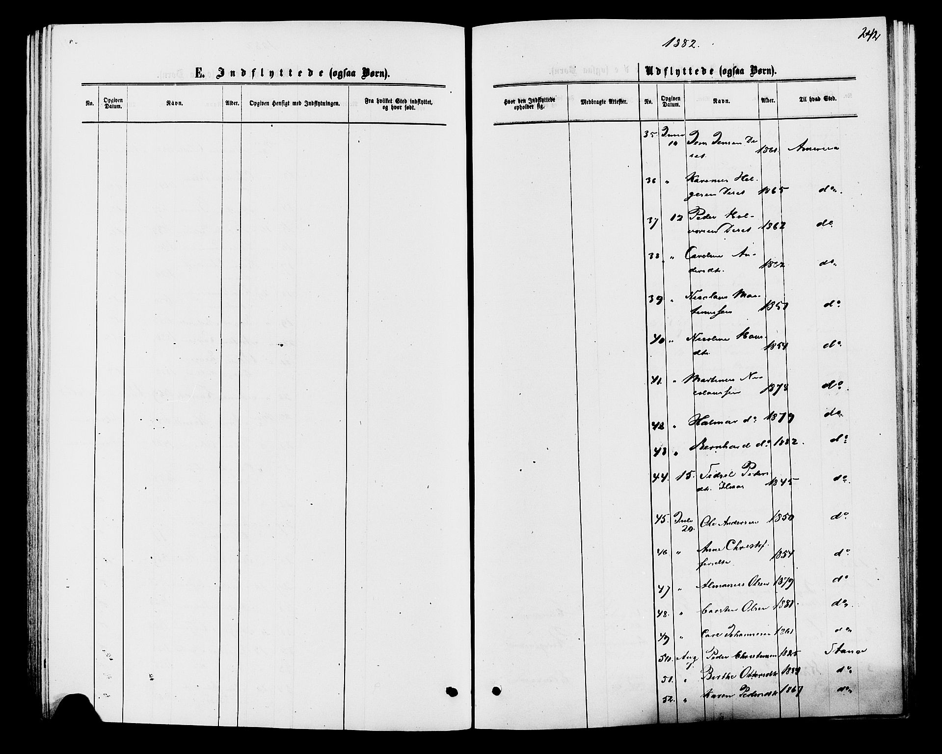 Åmot prestekontor, Hedmark, AV/SAH-PREST-056/H/Ha/Haa/L0009: Parish register (official) no. 9, 1875-1883, p. 242