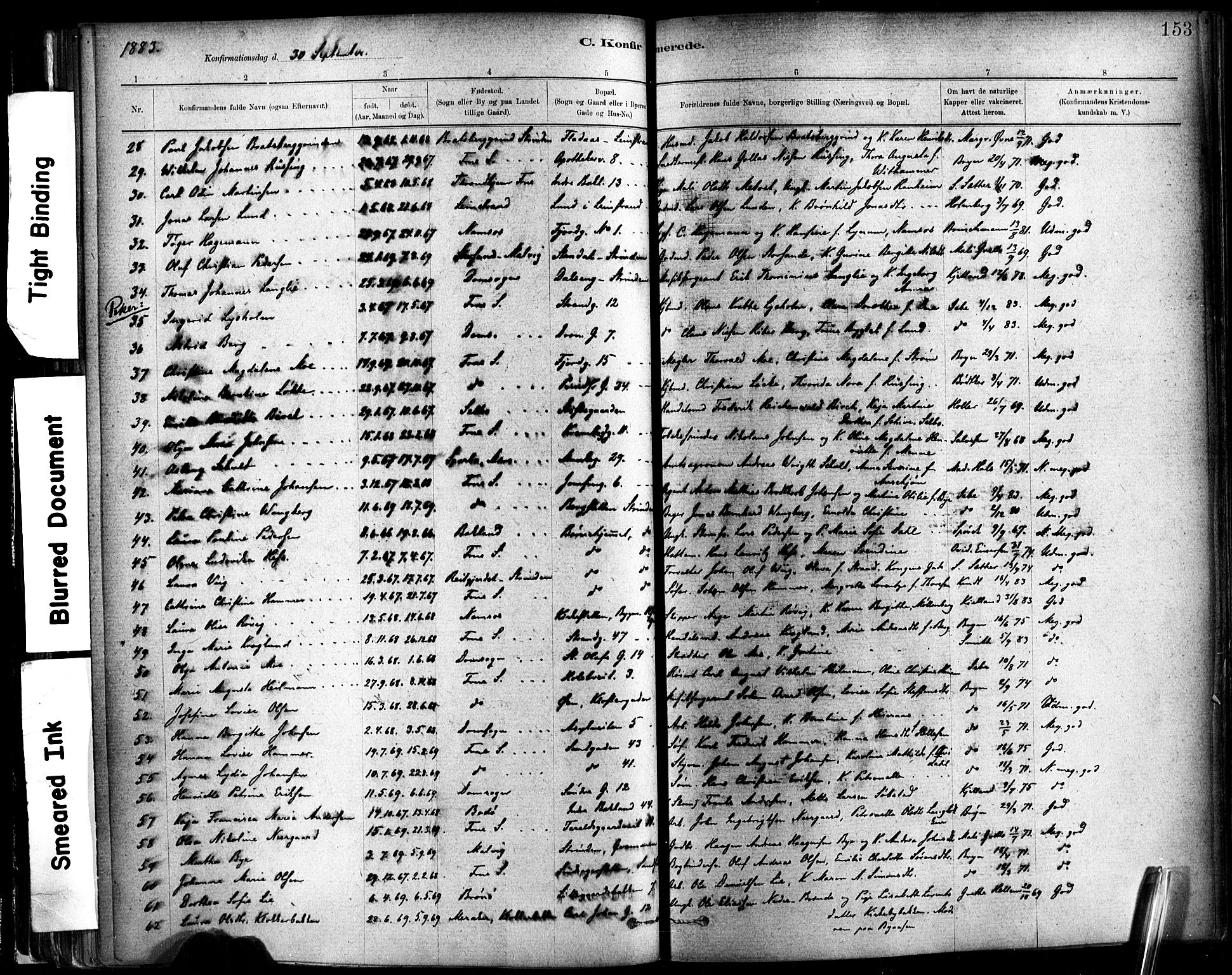 Ministerialprotokoller, klokkerbøker og fødselsregistre - Sør-Trøndelag, SAT/A-1456/602/L0119: Parish register (official) no. 602A17, 1880-1901, p. 153